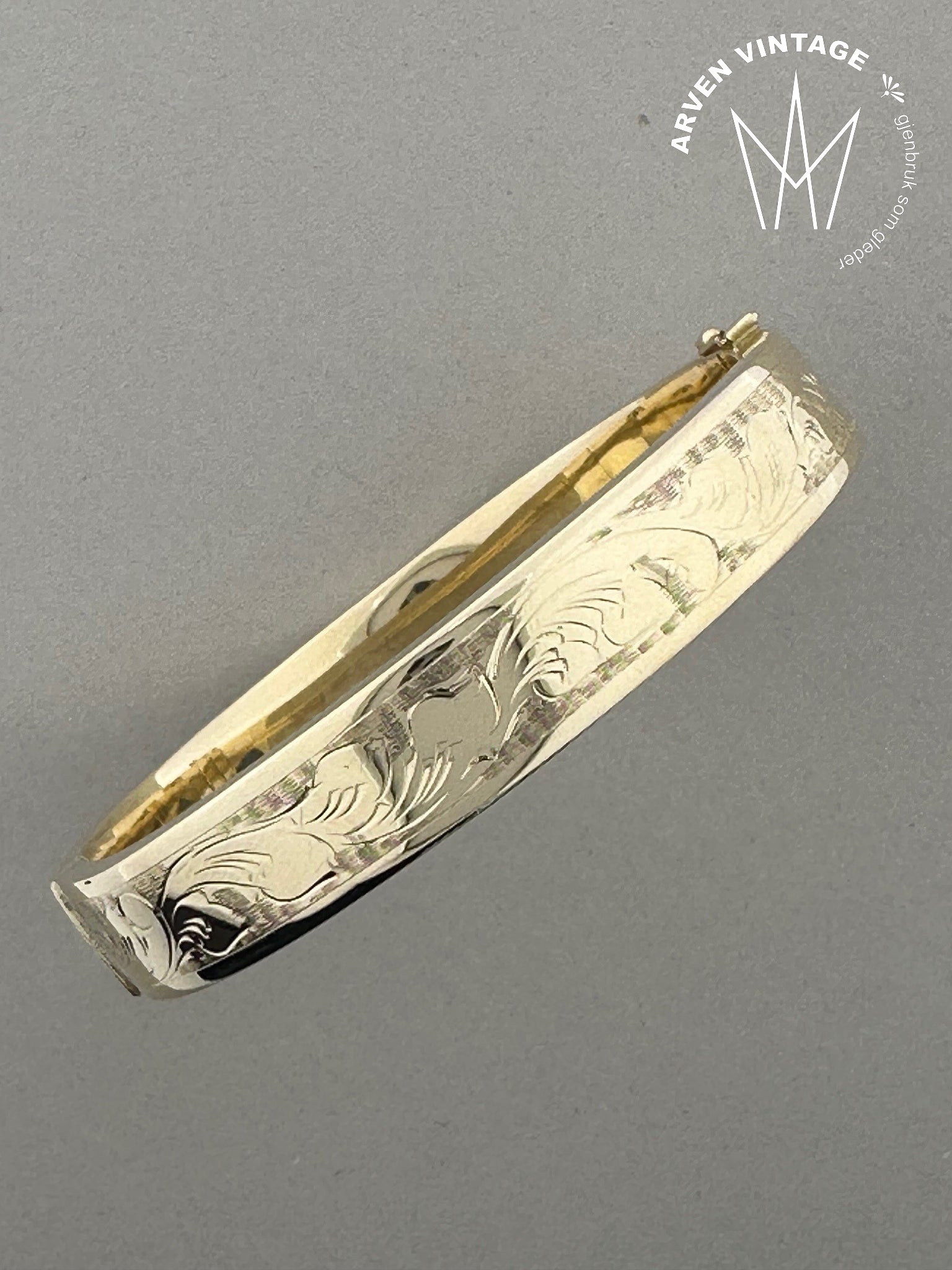 Vintage armring gult gull 18cm
