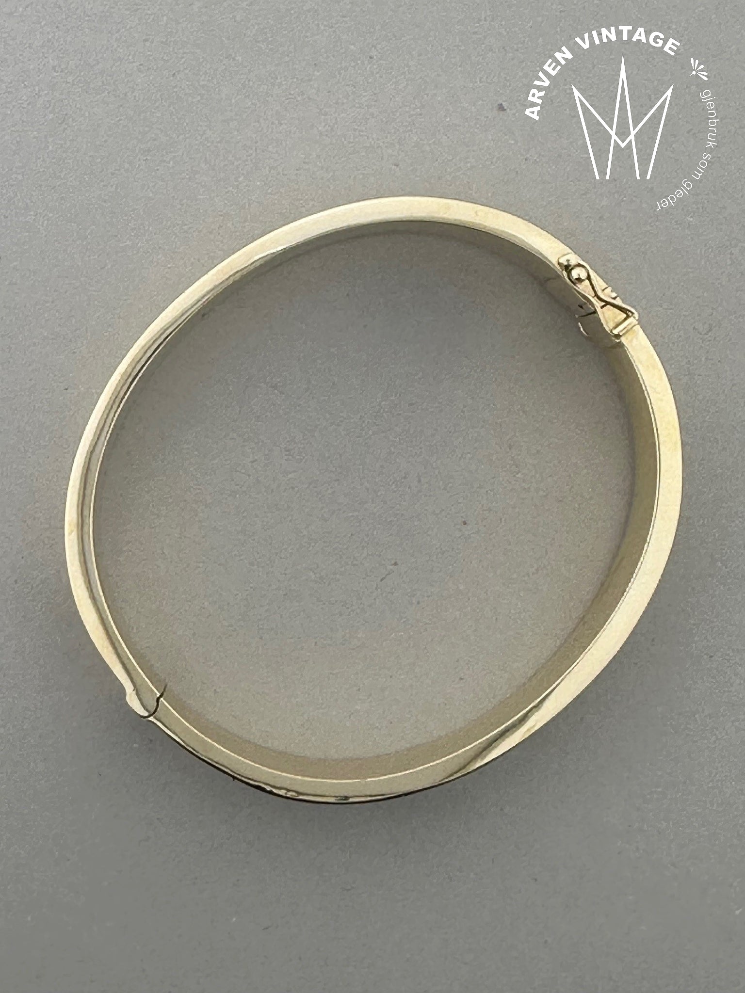 Vintage armring gult gull 18cm