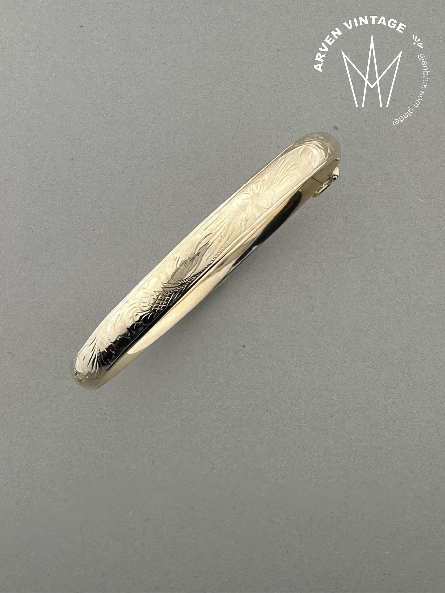 Vintage armring gult gull 18cm