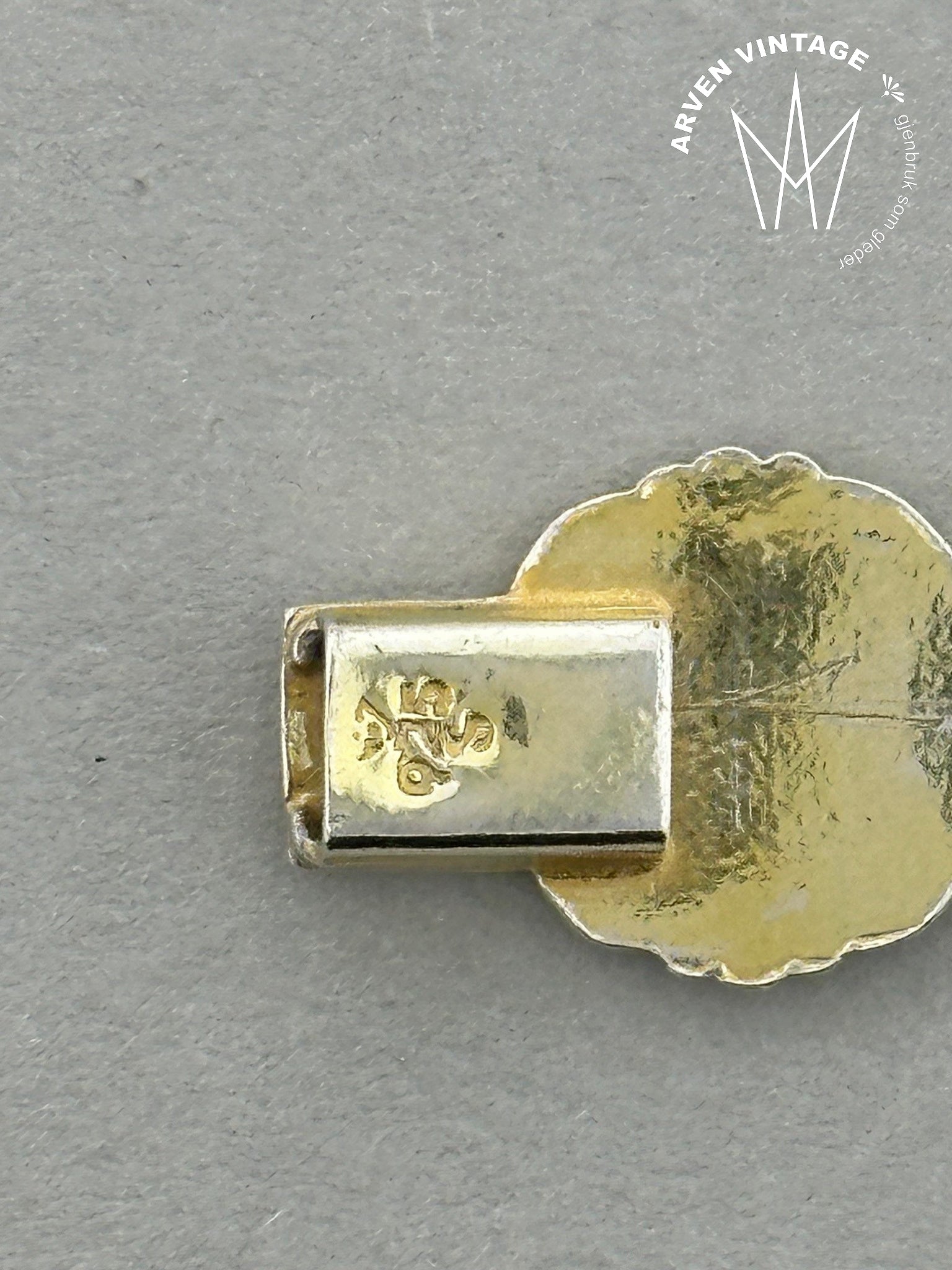 Vintage forgylt sølv emalje armbånd