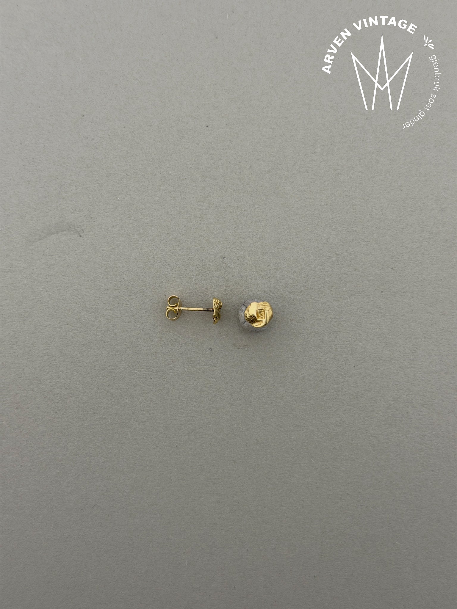 Vintage ørepynt gult gull
