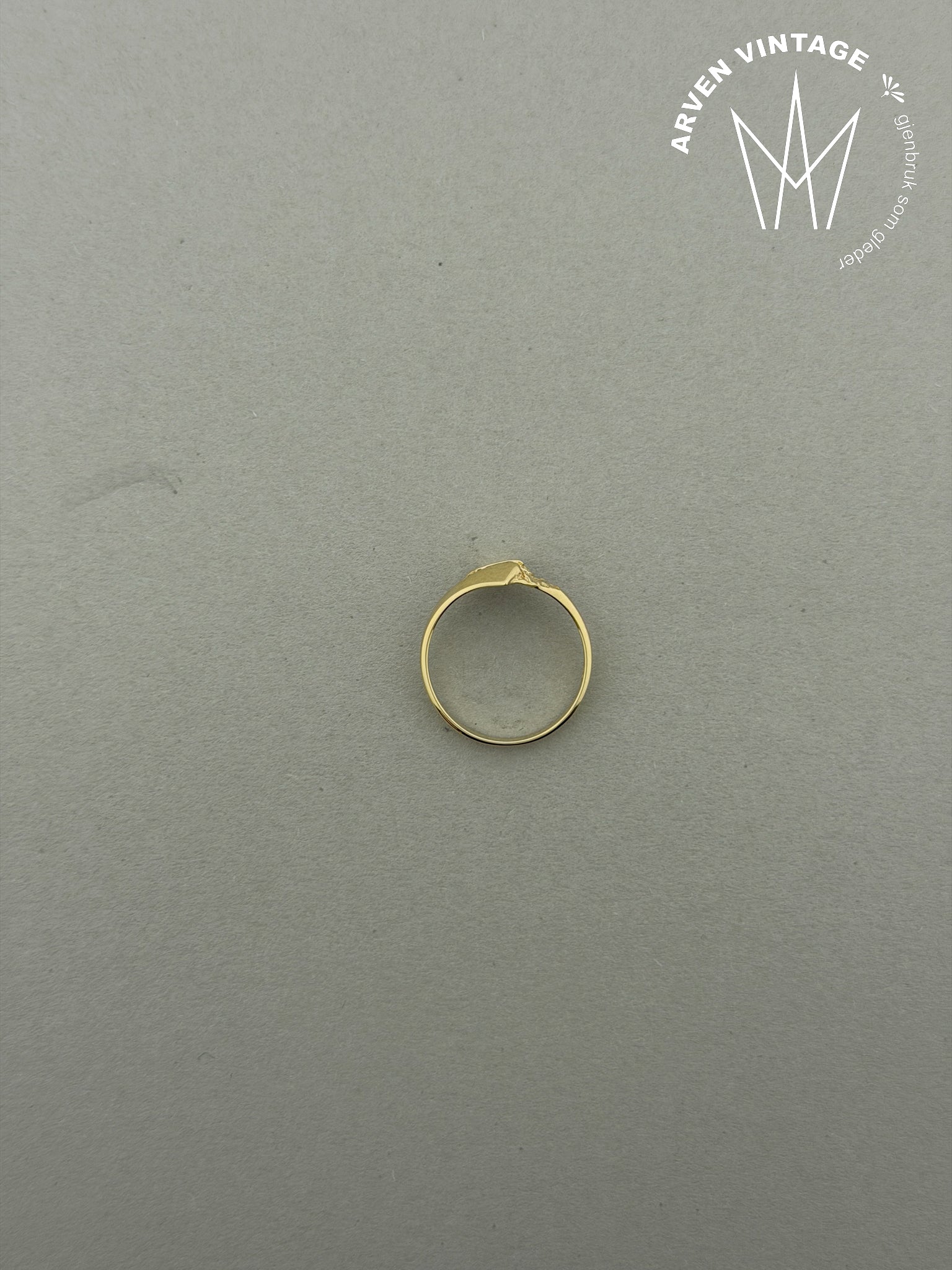 Vintage ring gult gull str 53