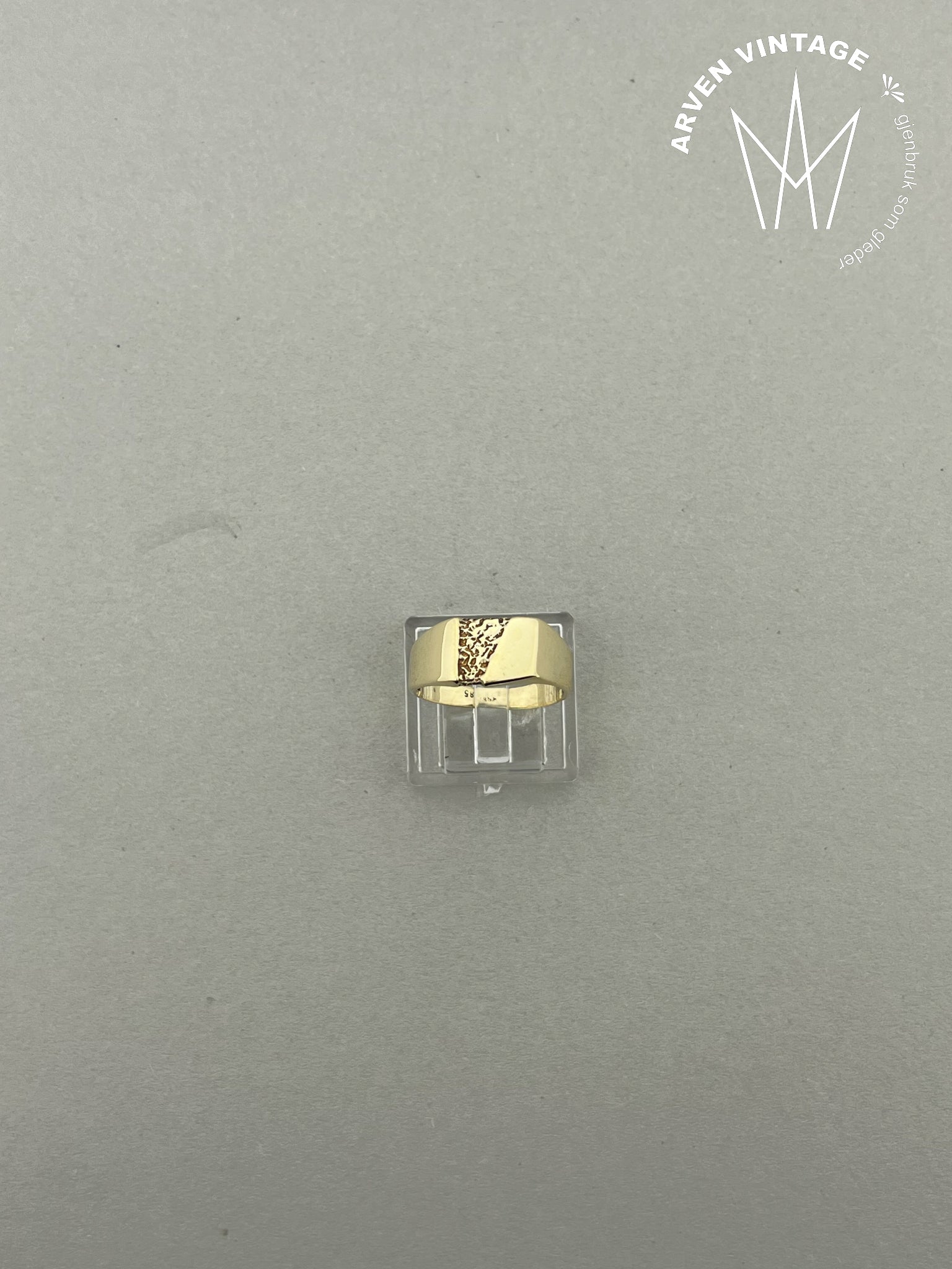 Vintage ring gult gull str 55