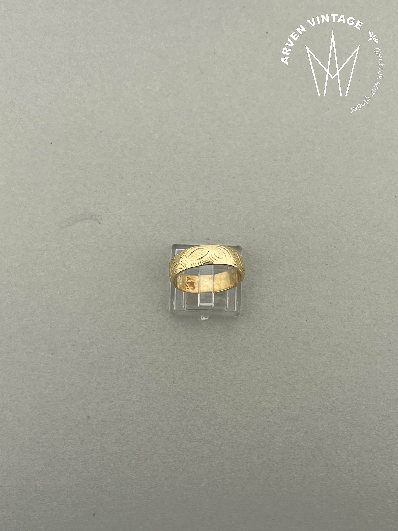 Vintage ring gult gull str 59
