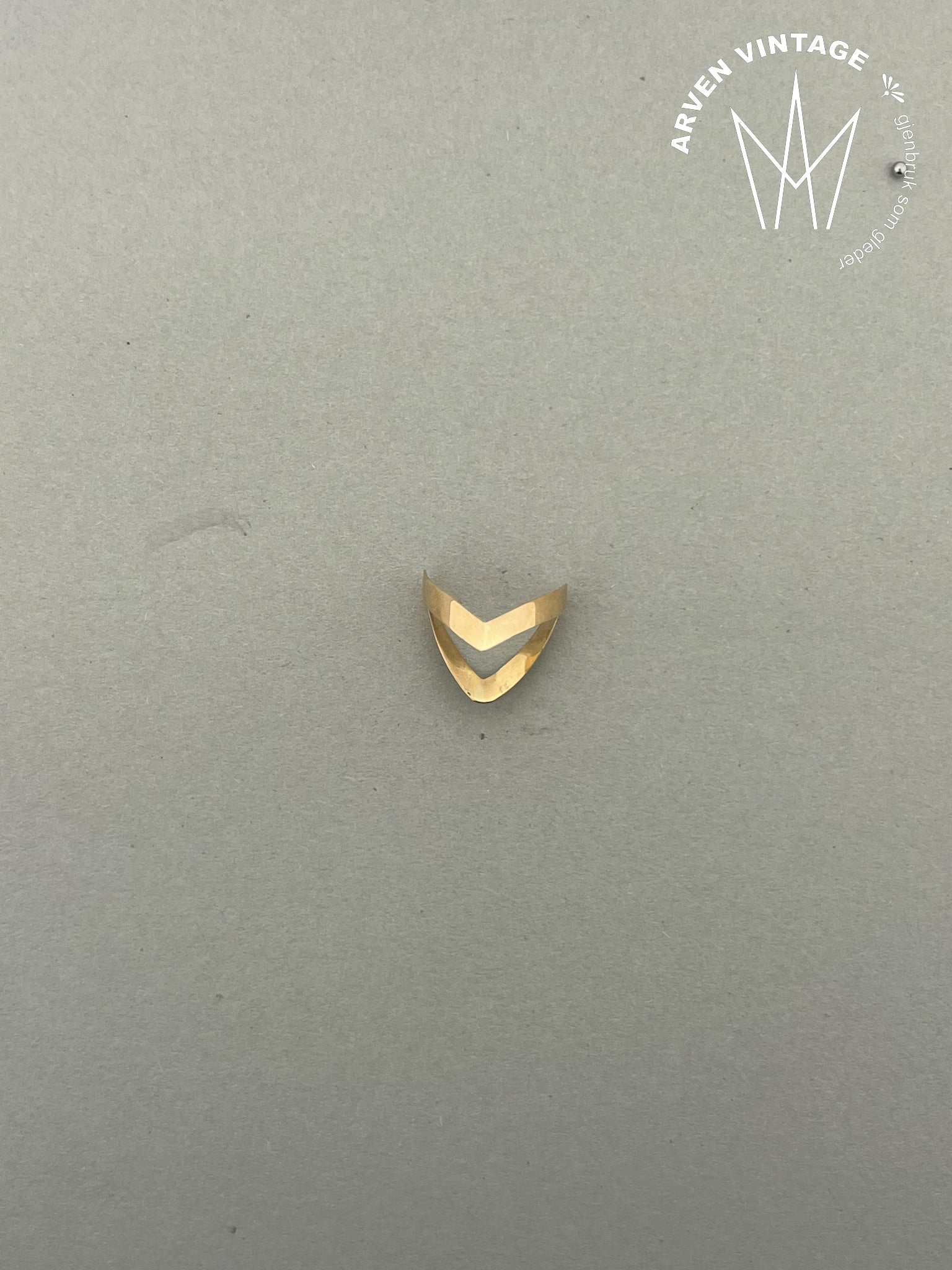 Vintage ring 18K gult gull str54