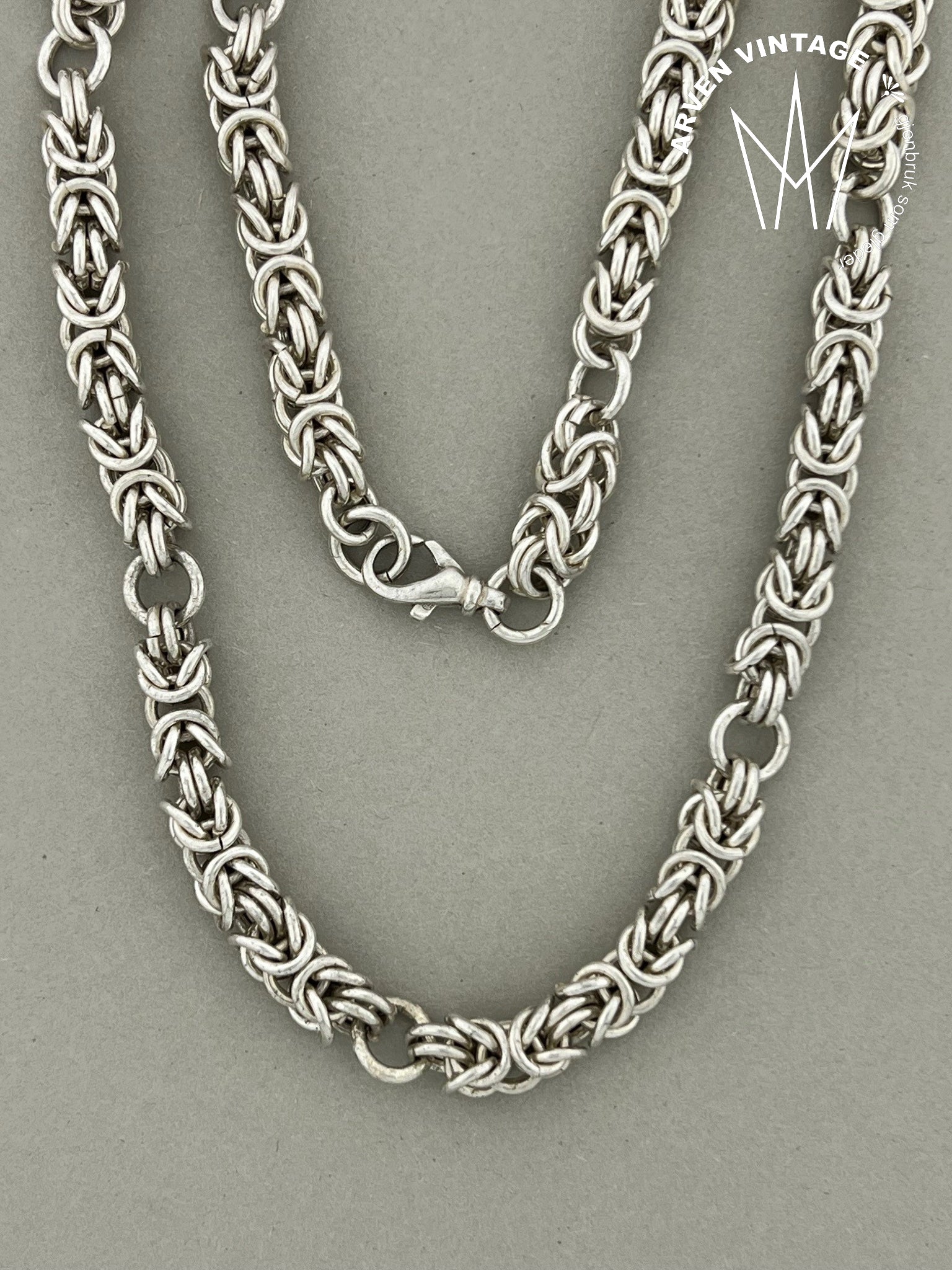 Vintage sølv halskjede 45cm