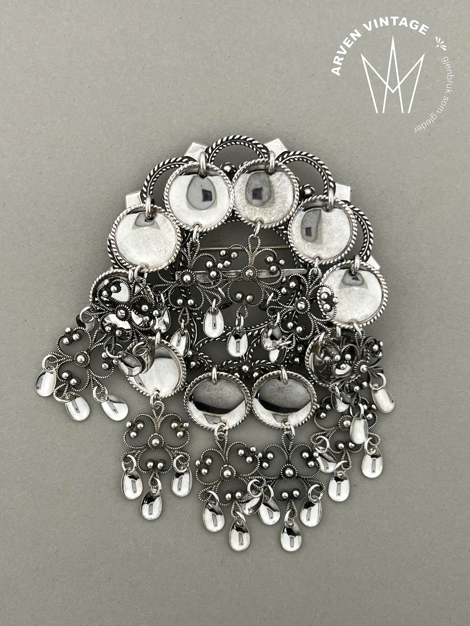 Vintage oksidert sølje