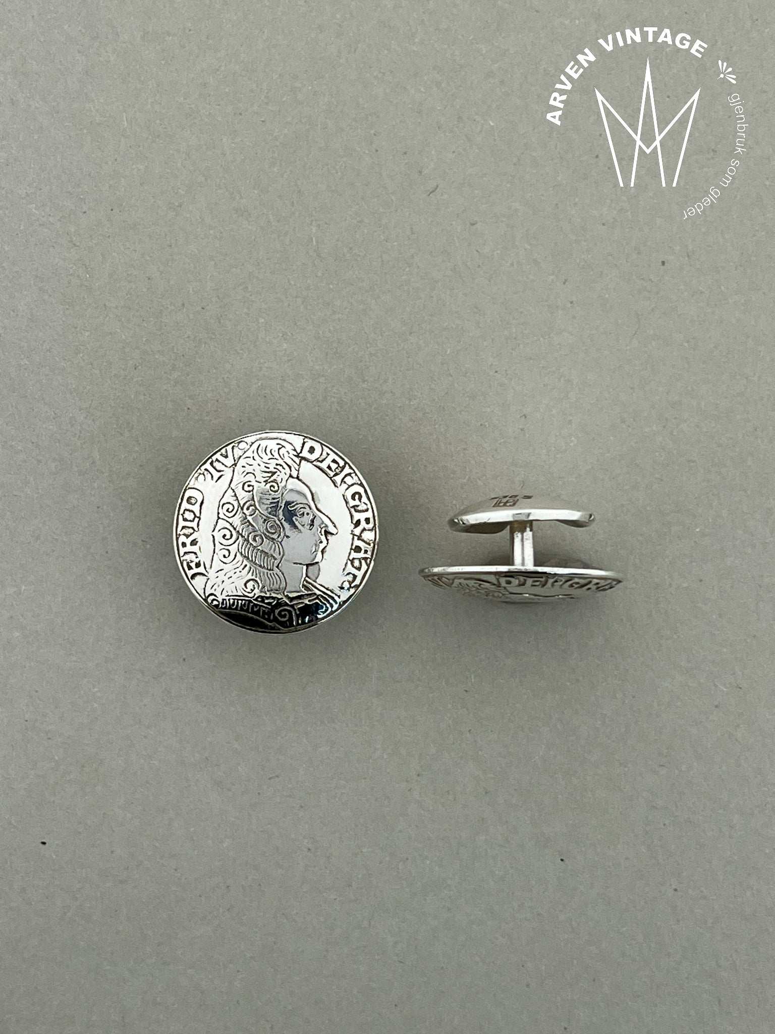 Vintage sølv mansjettknapper