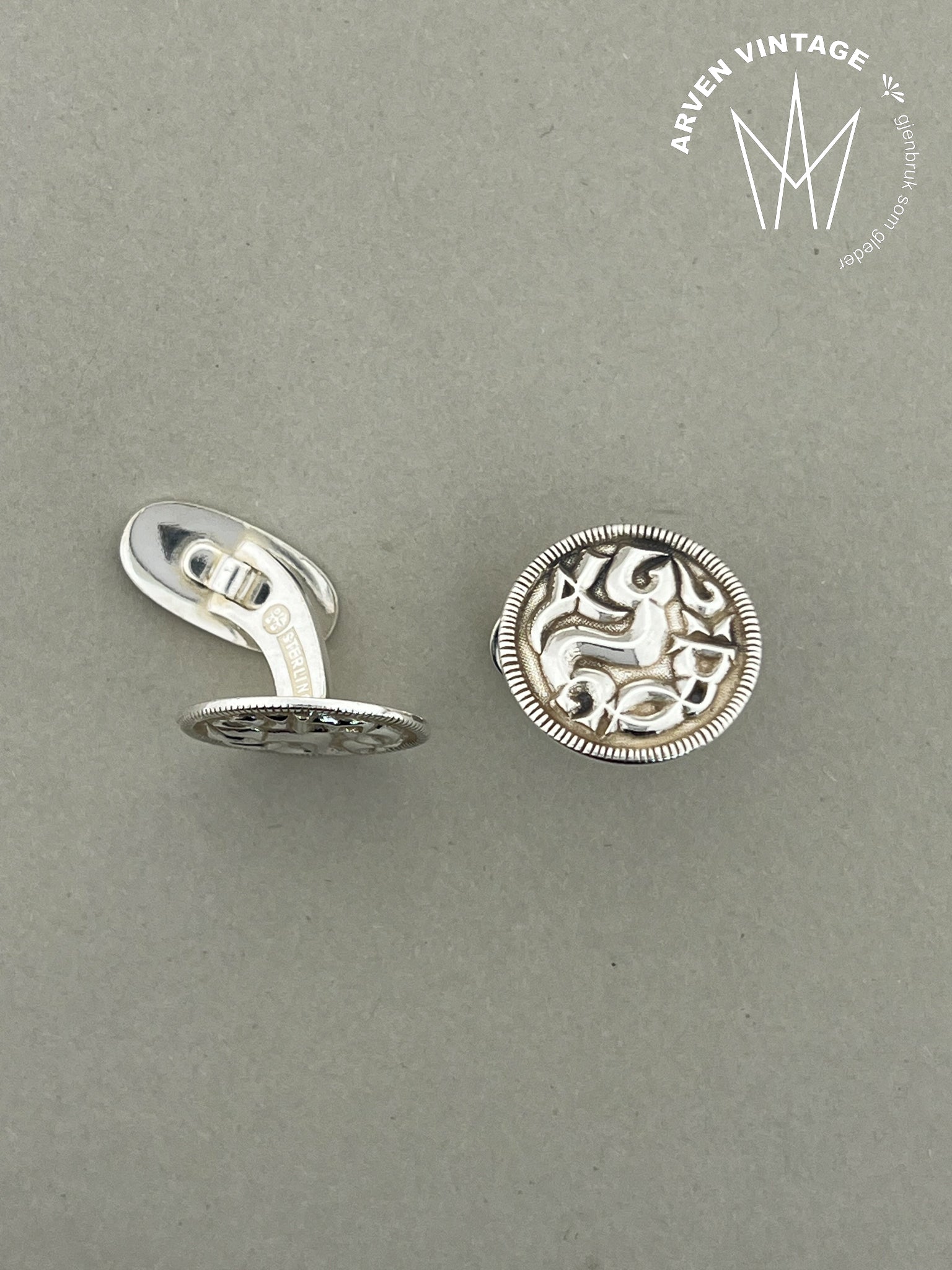 Vintage sølv mansjettknapper