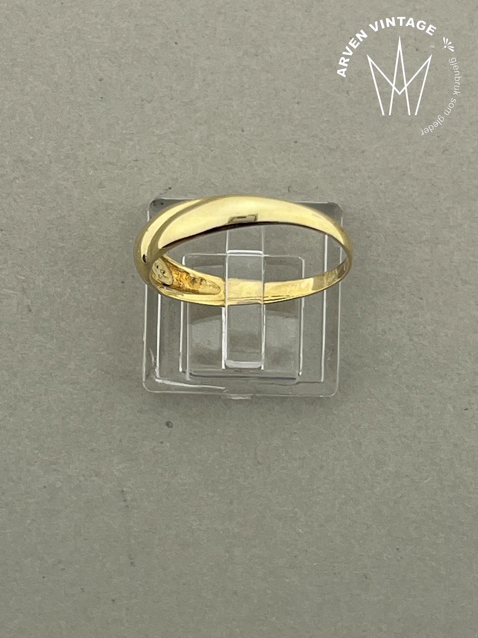 Vintage ring 18K gult gull str 62