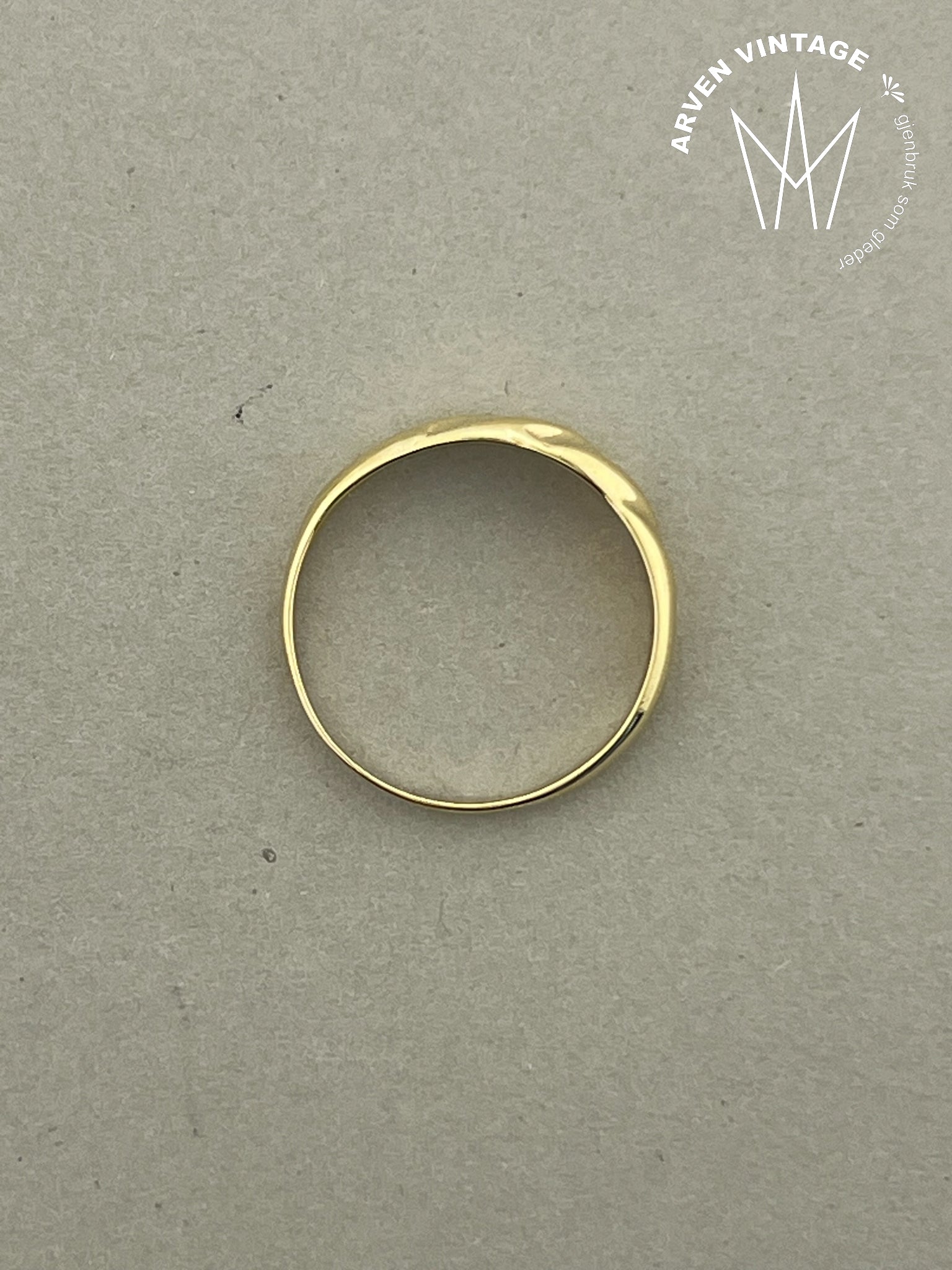 Vintage ring 18K gult gull str 62