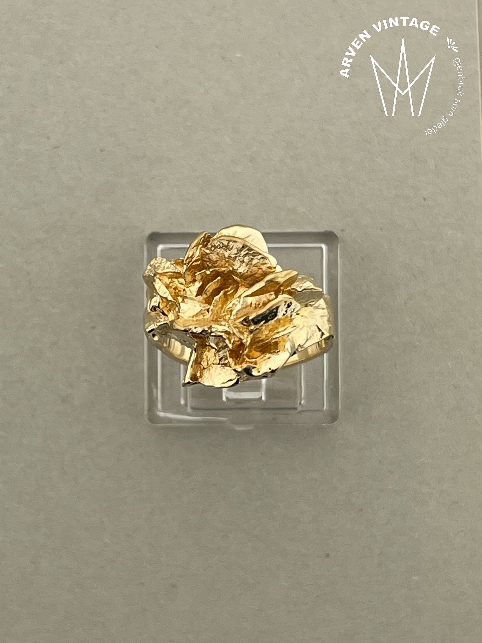 Vintage ring gult gull str52