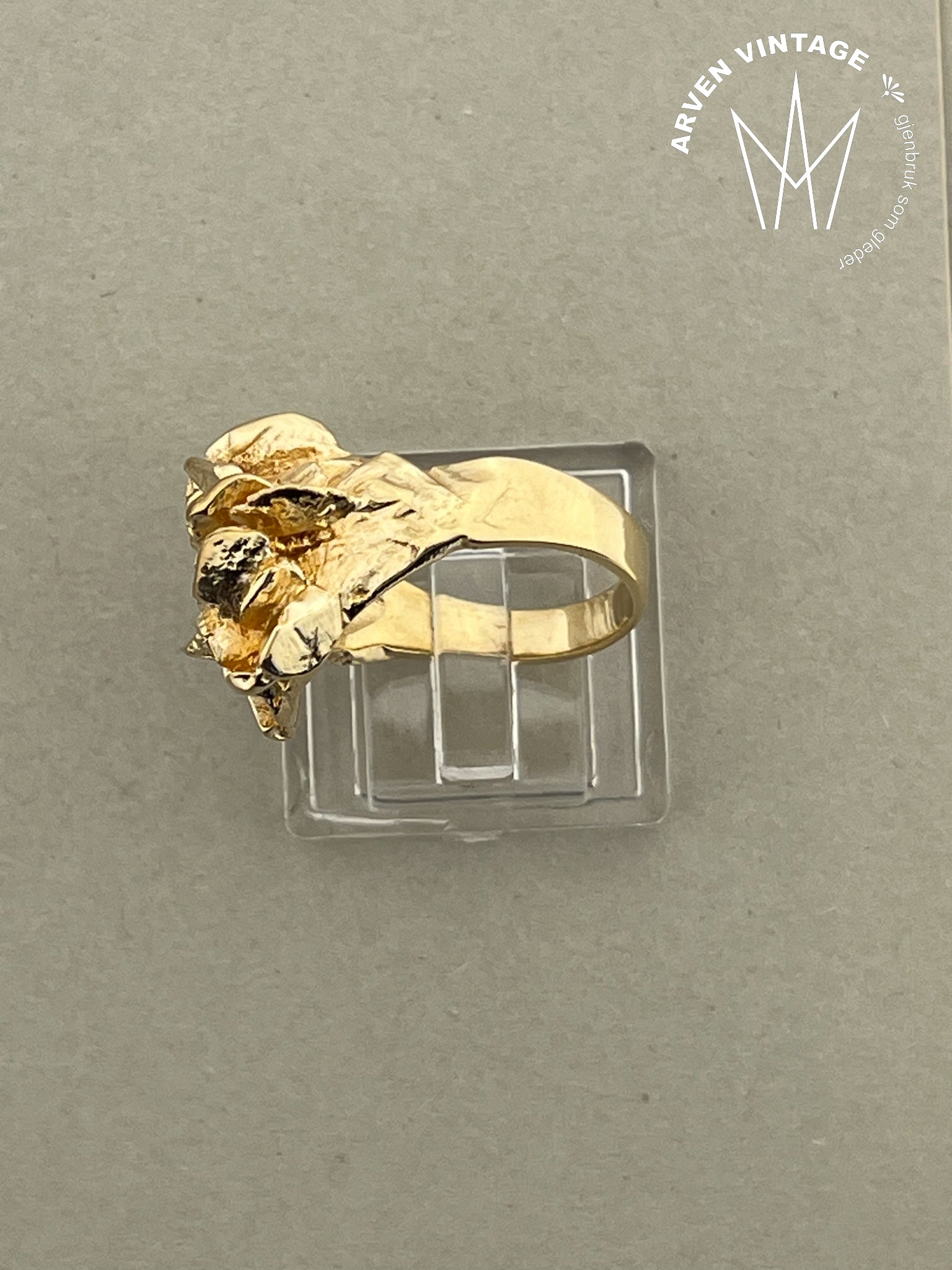 Vintage ring gult gull str52