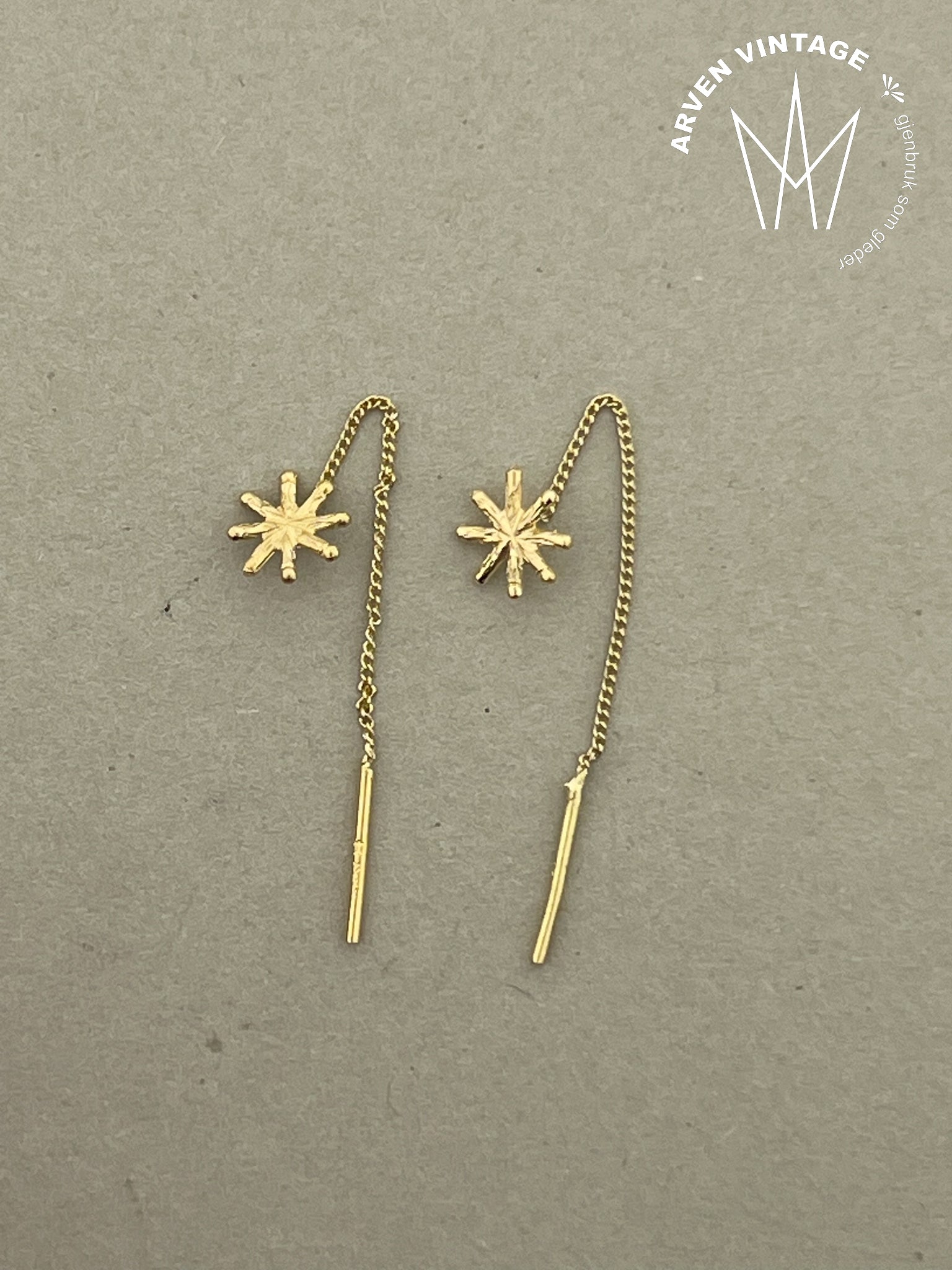 Vintage anheng gult gull