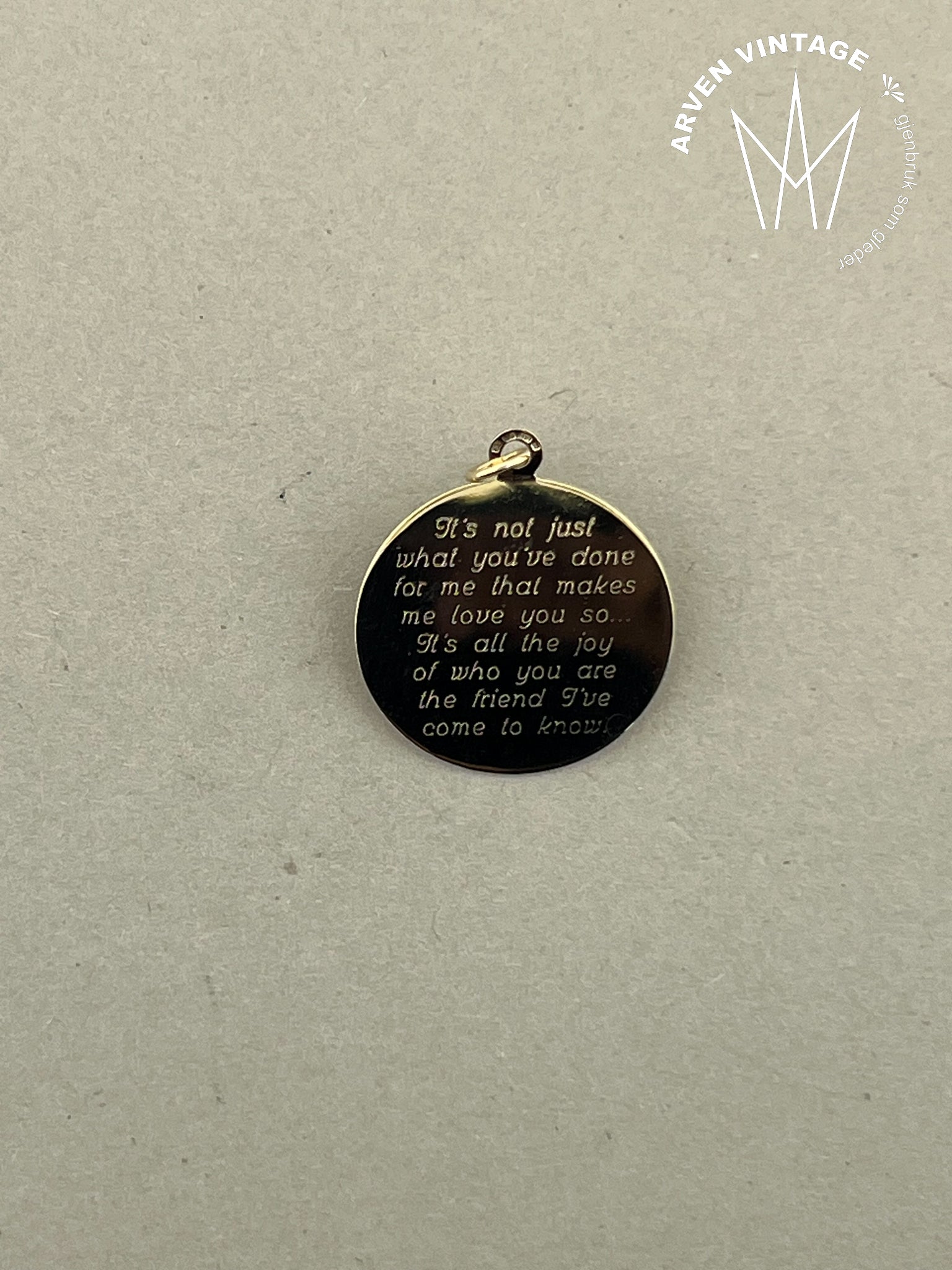 Vintage anheng gult gull