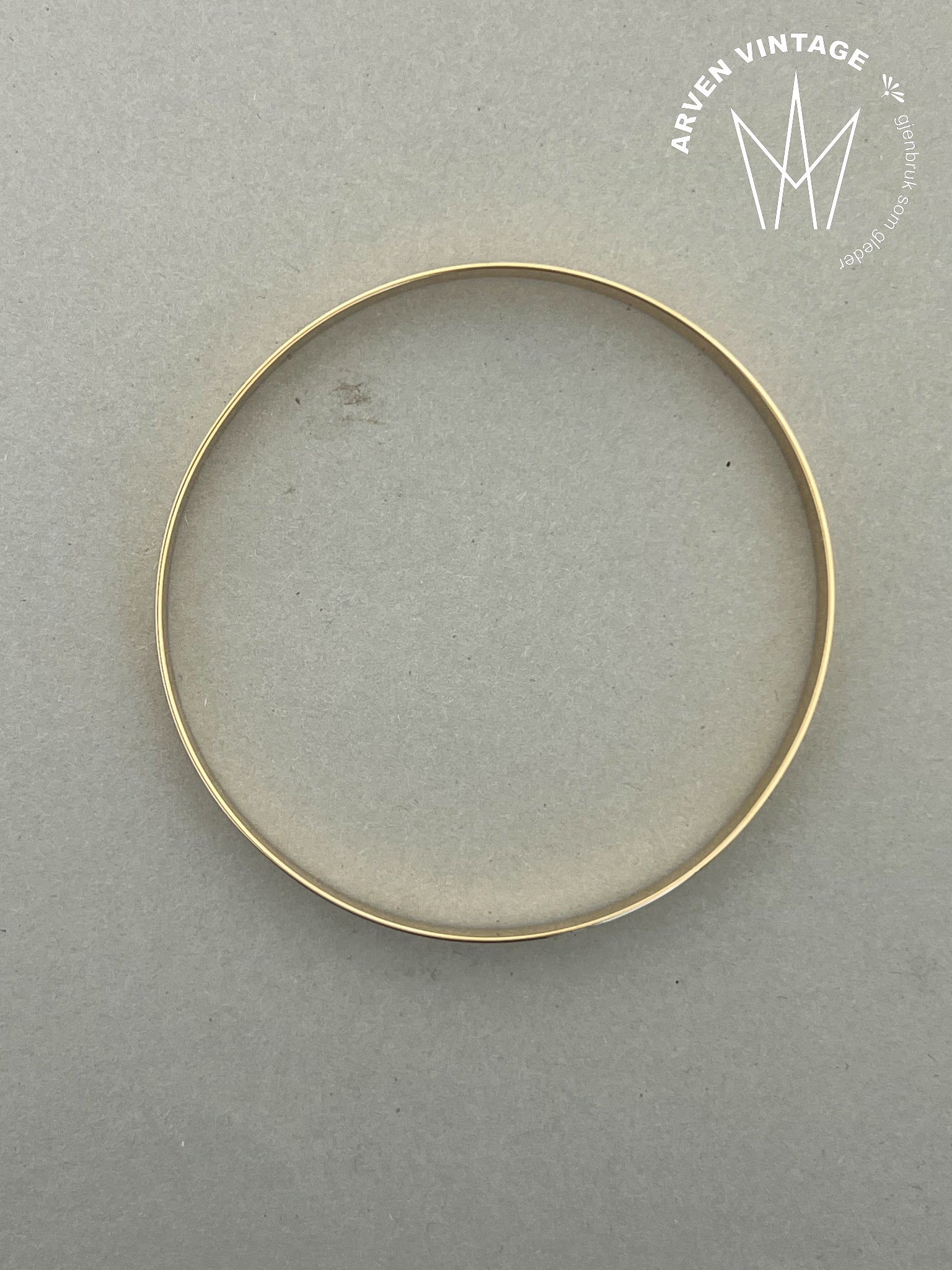 Vintage armring 18K gult gull 20cm