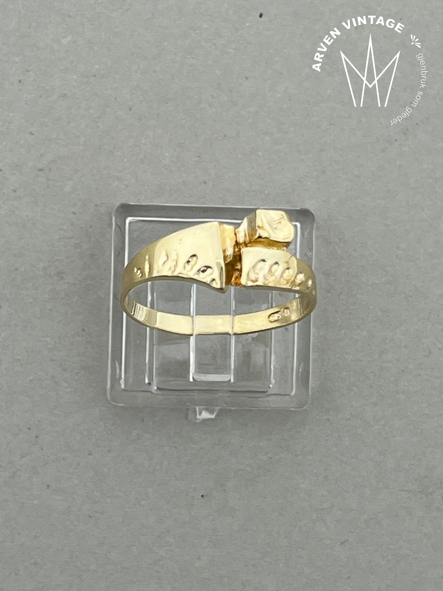 Vintage ring gult gull str57