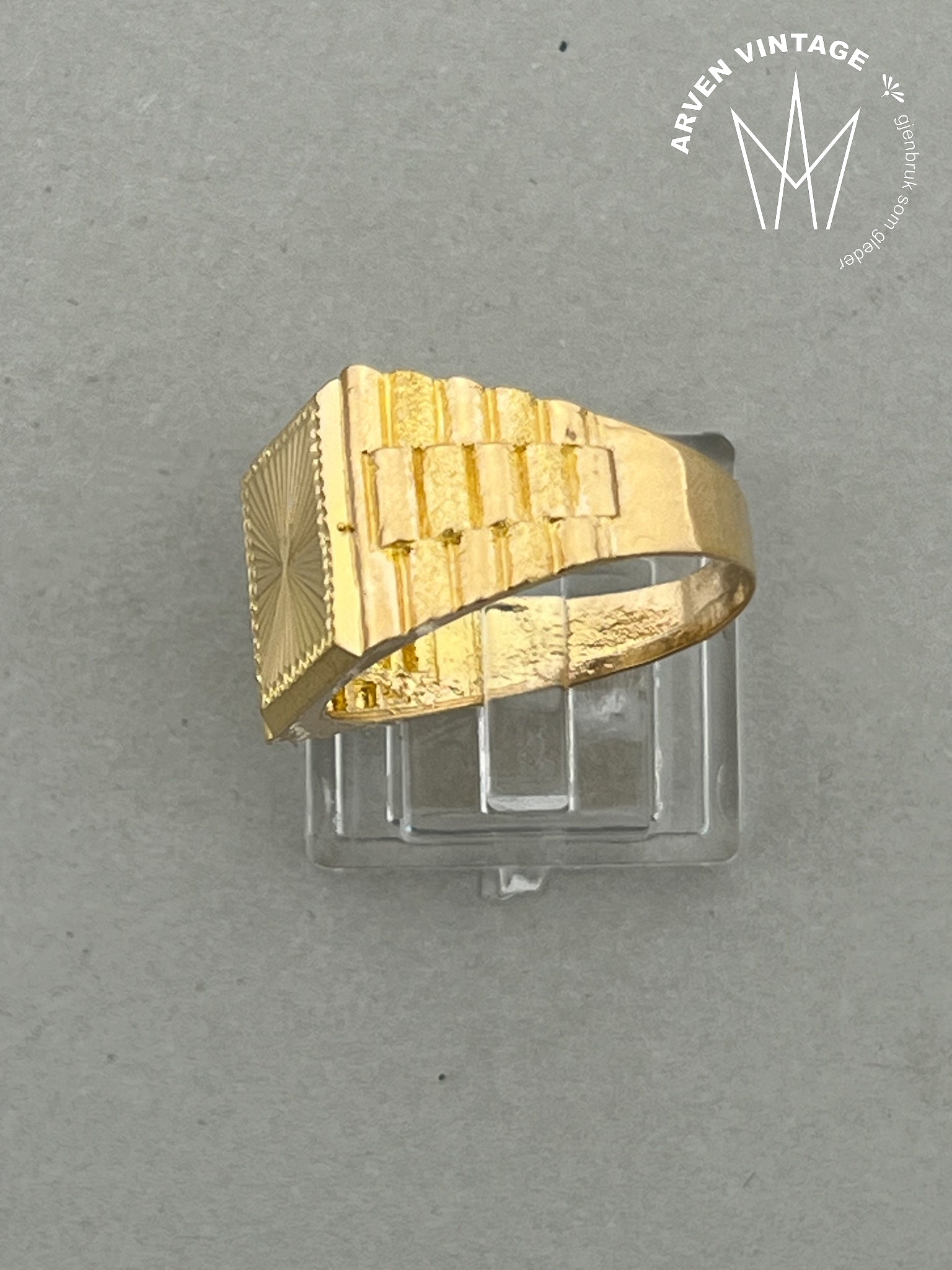 Vintage ring 21K gult gull str62