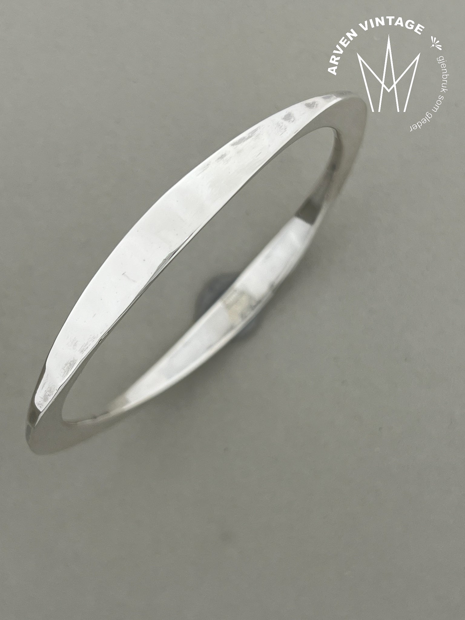 Vintage smidd sølv armring Tone Vigeland