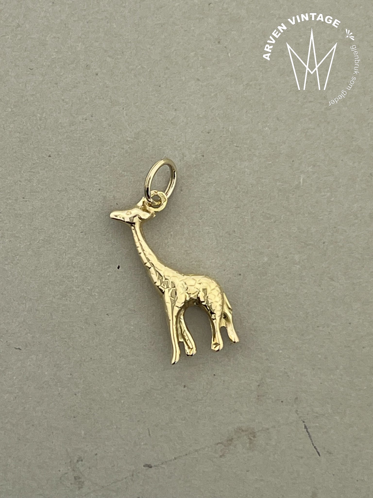 Vintage sjiraffanheng gult gull