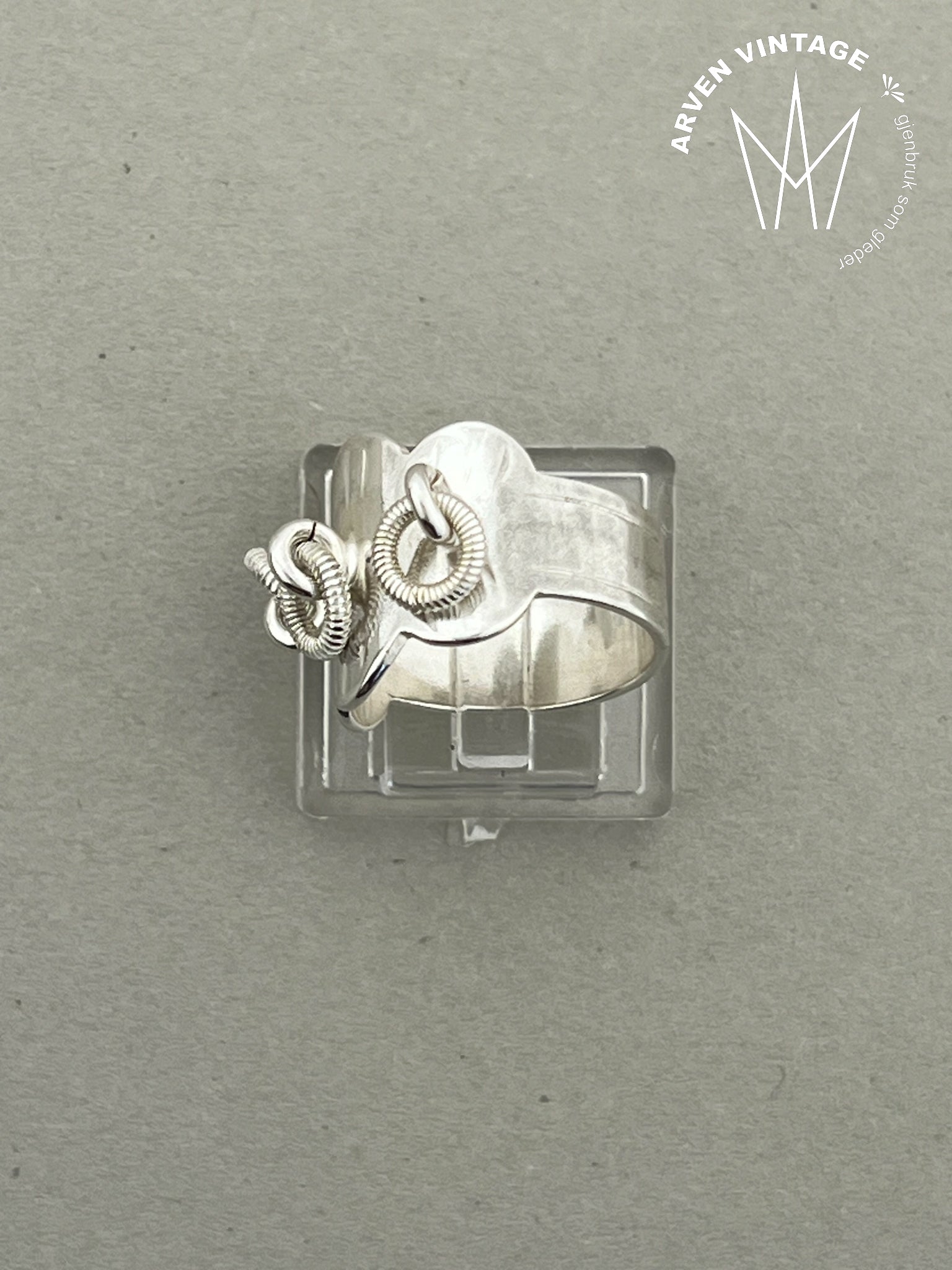 Vintage sølv komsering str 51