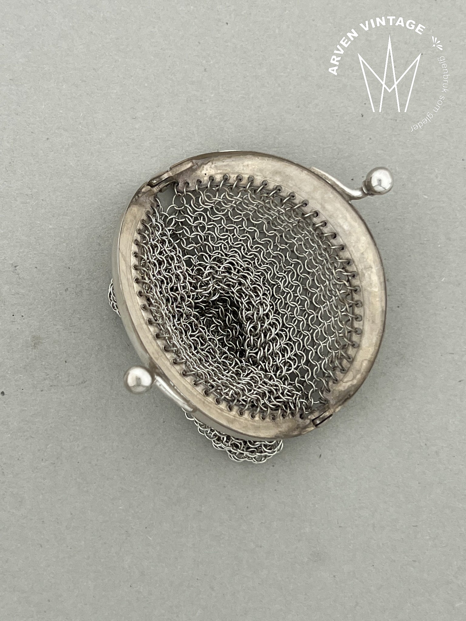 Vintage sølv myntpung