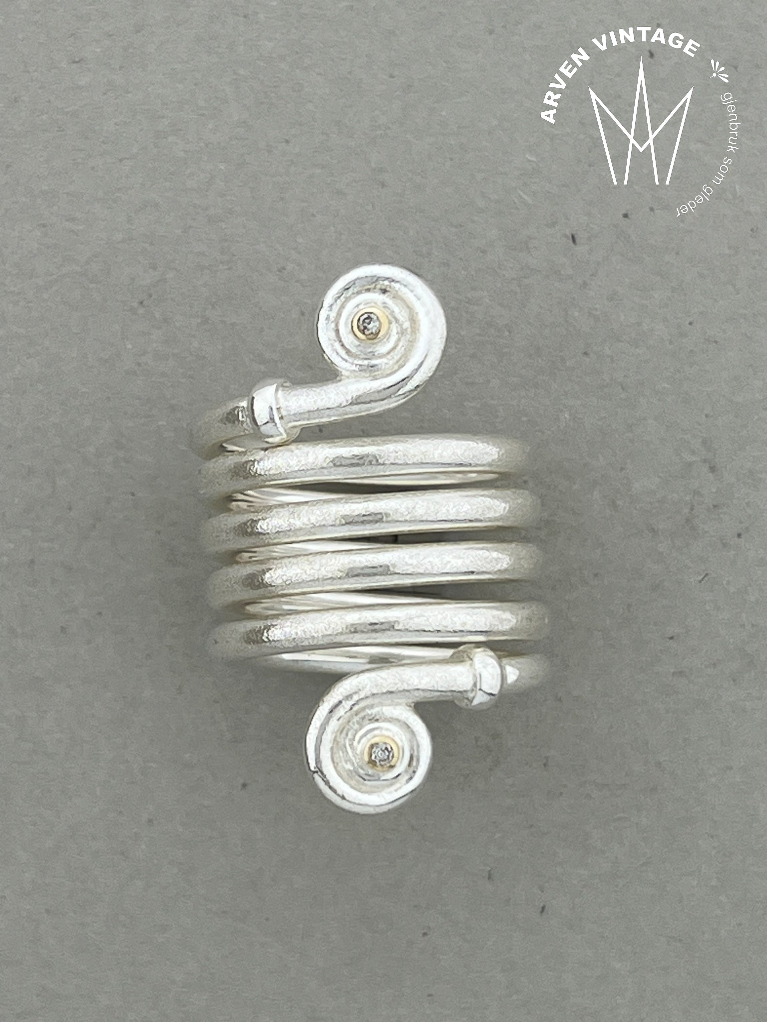 Vintage Anna Greta Eker sølvring str50