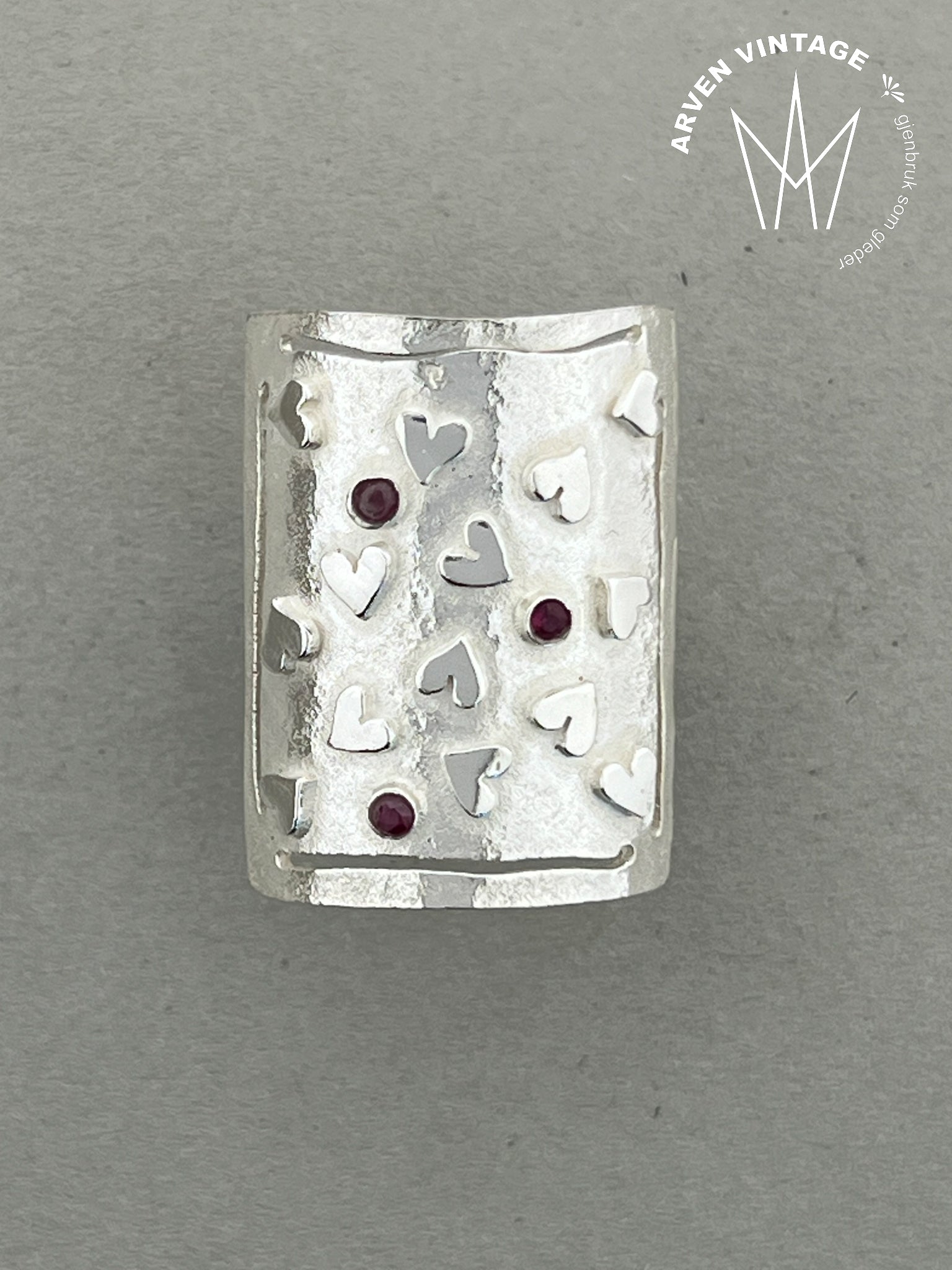 Vintage sølv statementring str53