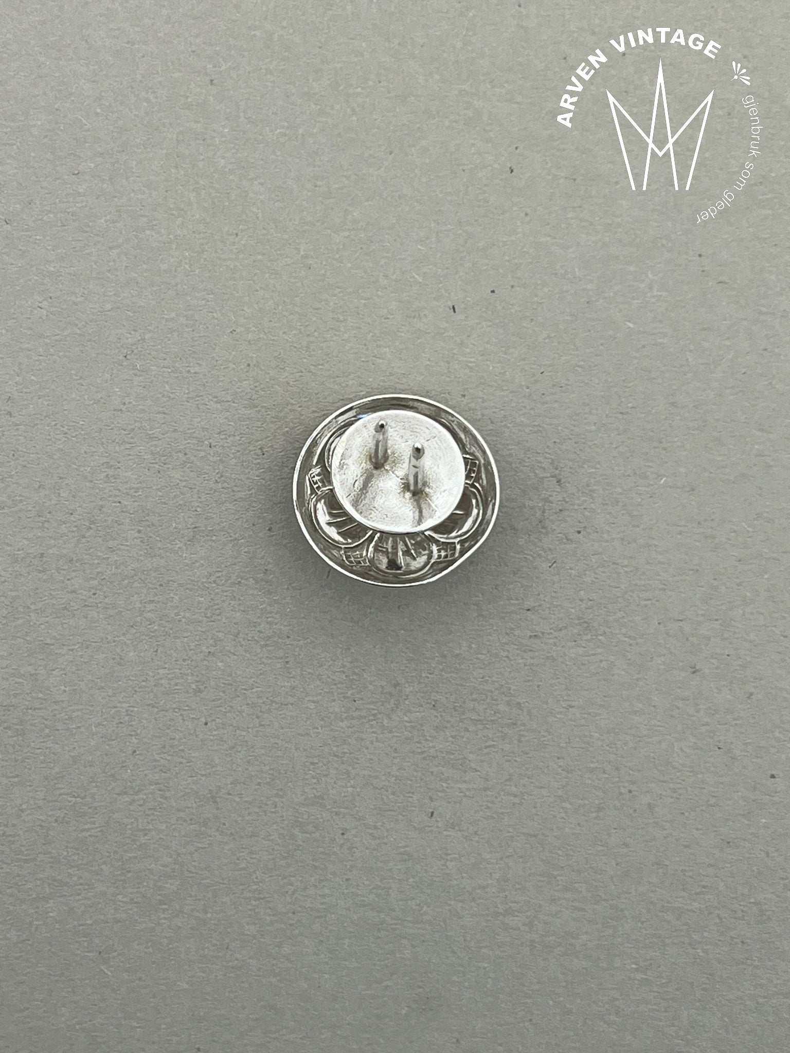 Vintage sølvknapp 1,8cm