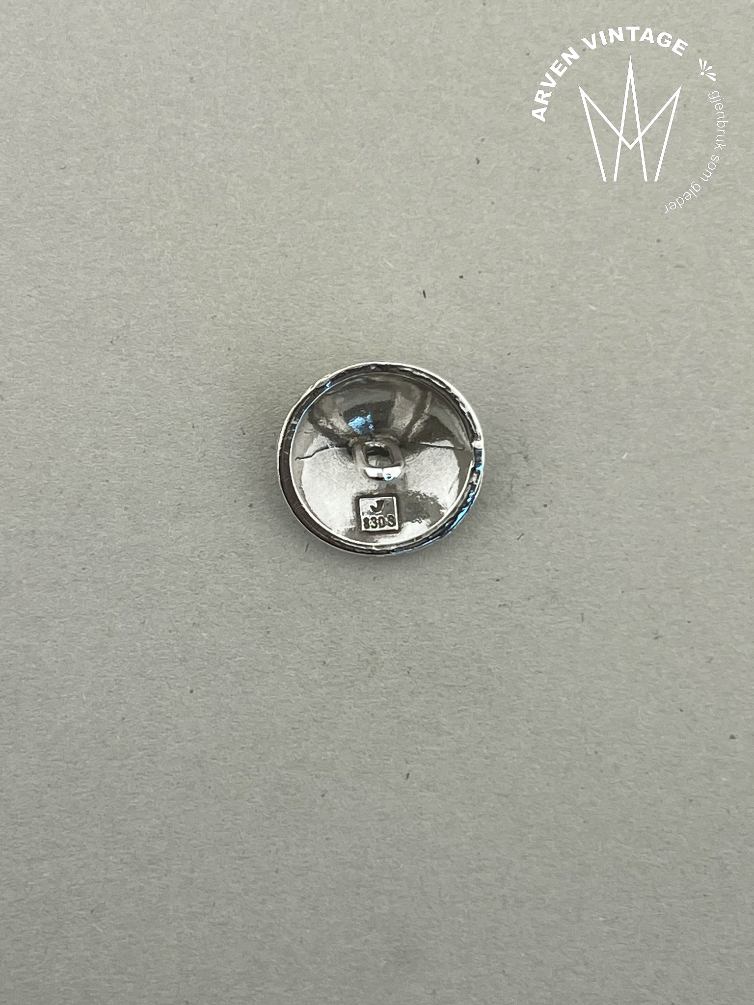 Vintage sølvknapp 1,9cm