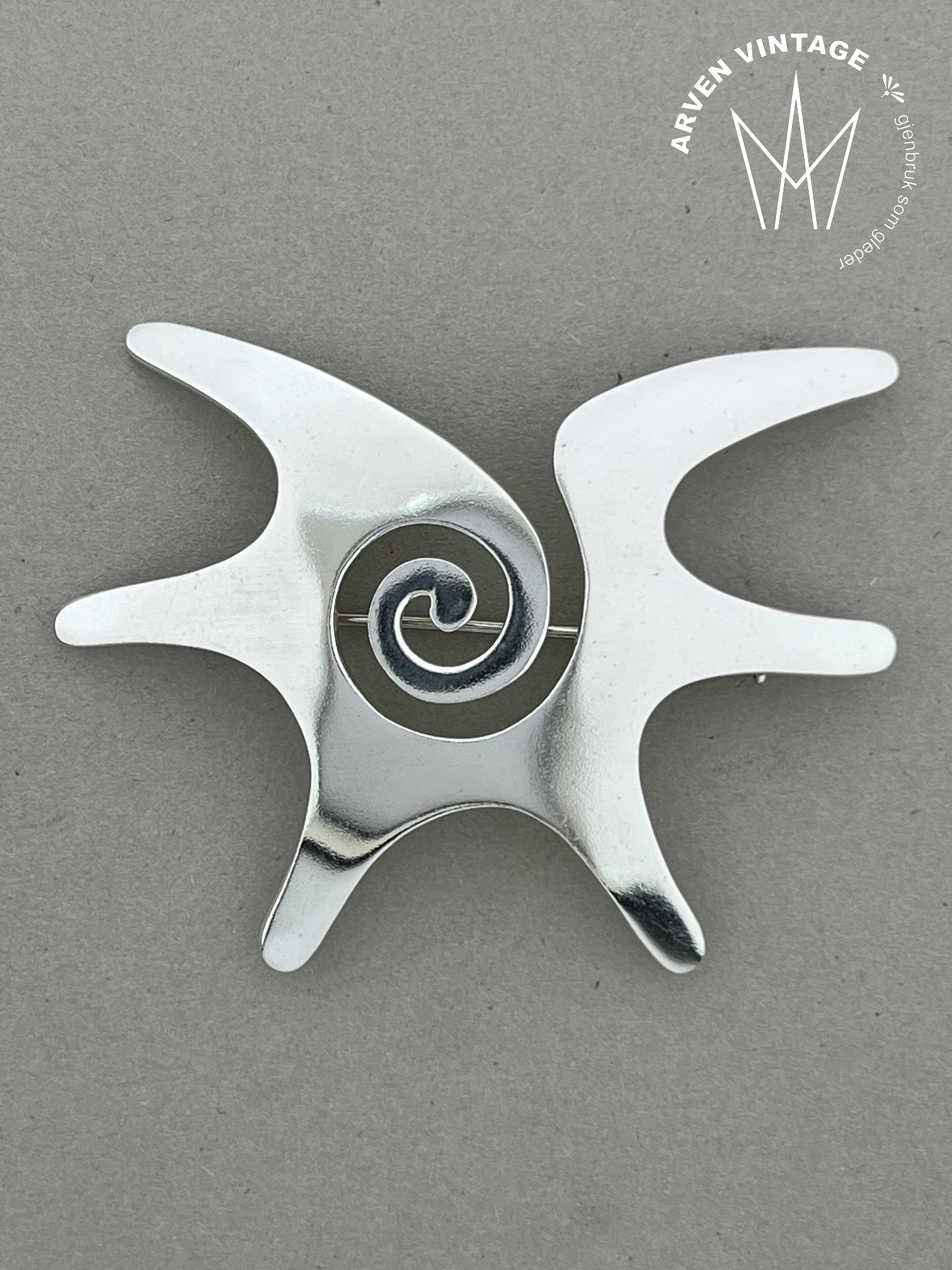 Vintage sølvbrosje