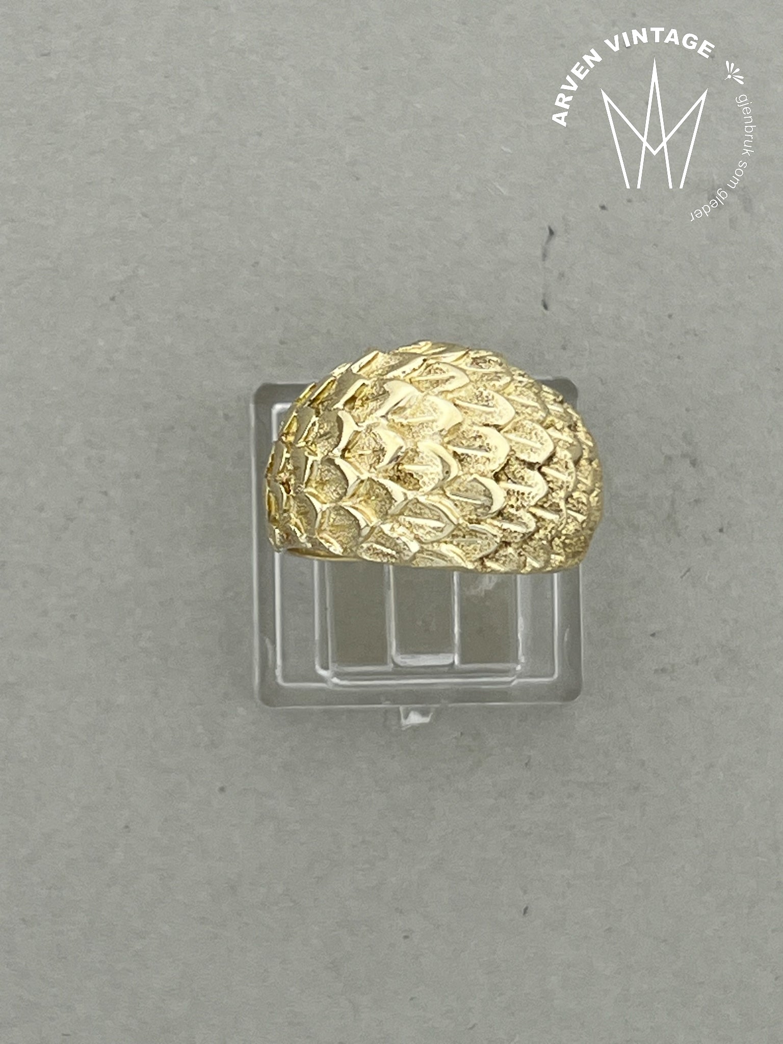 Vintage ring gult gull str52