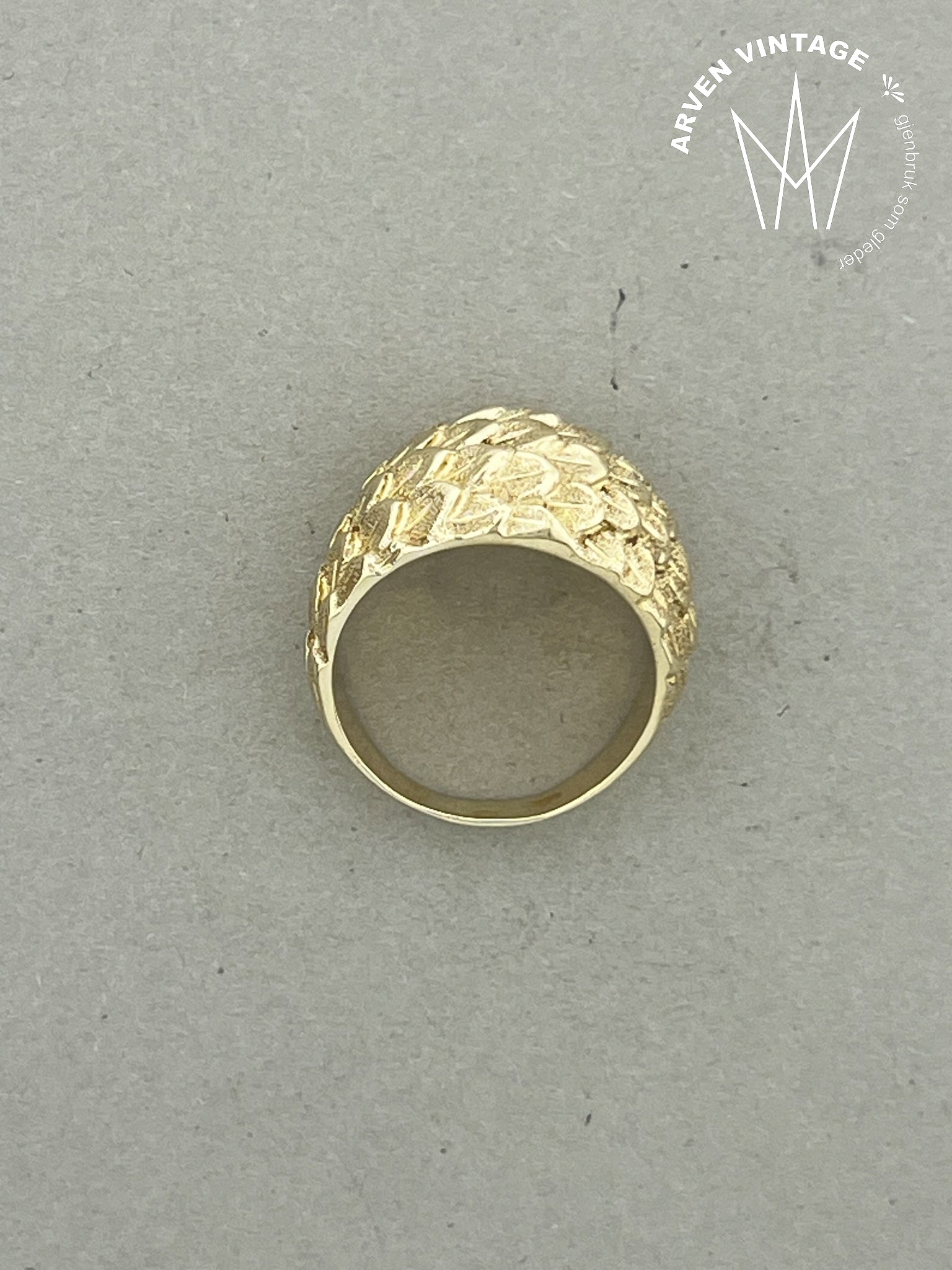 Vintage ring gult gull str52