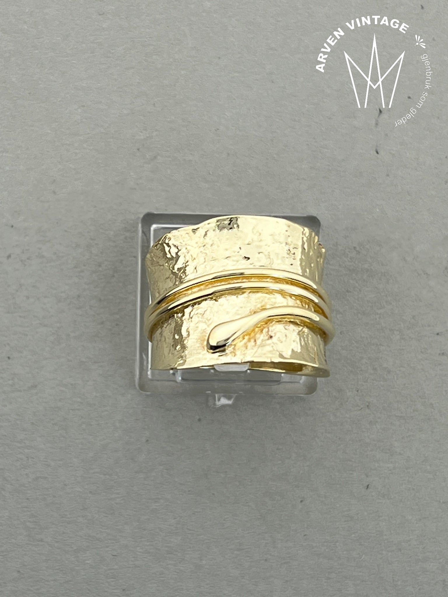Vintage ring gult gull str55