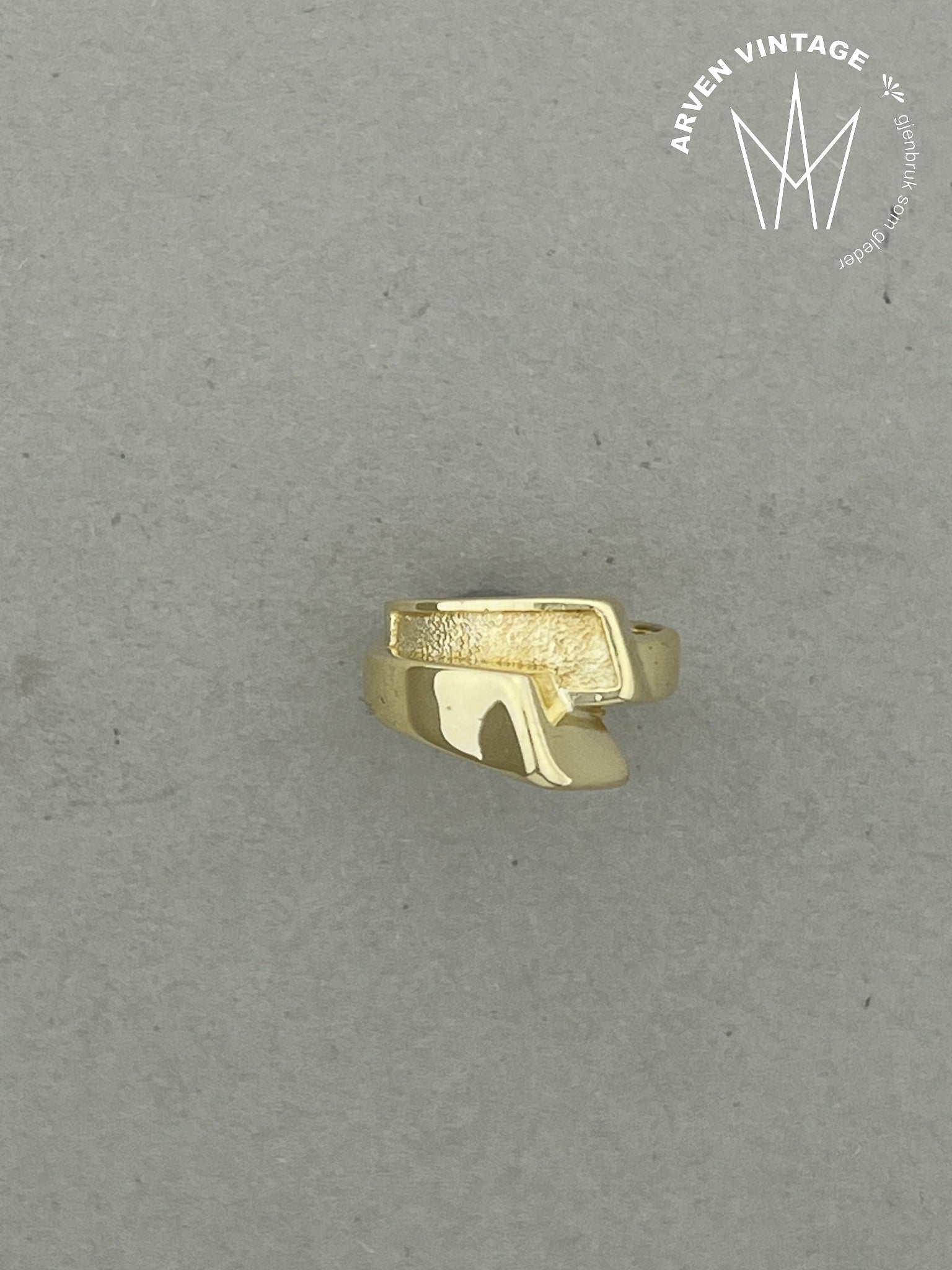 Vintage ring gult gull str45