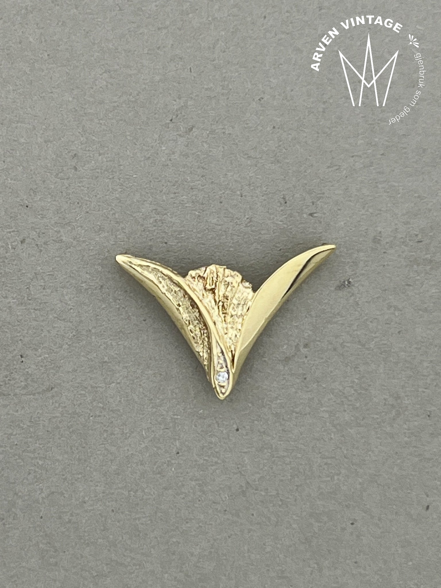 Vintage anheng gult gull