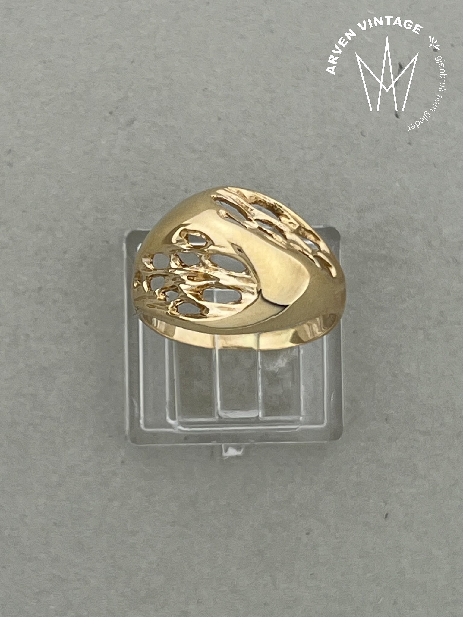 Vintage ring gult gull str56