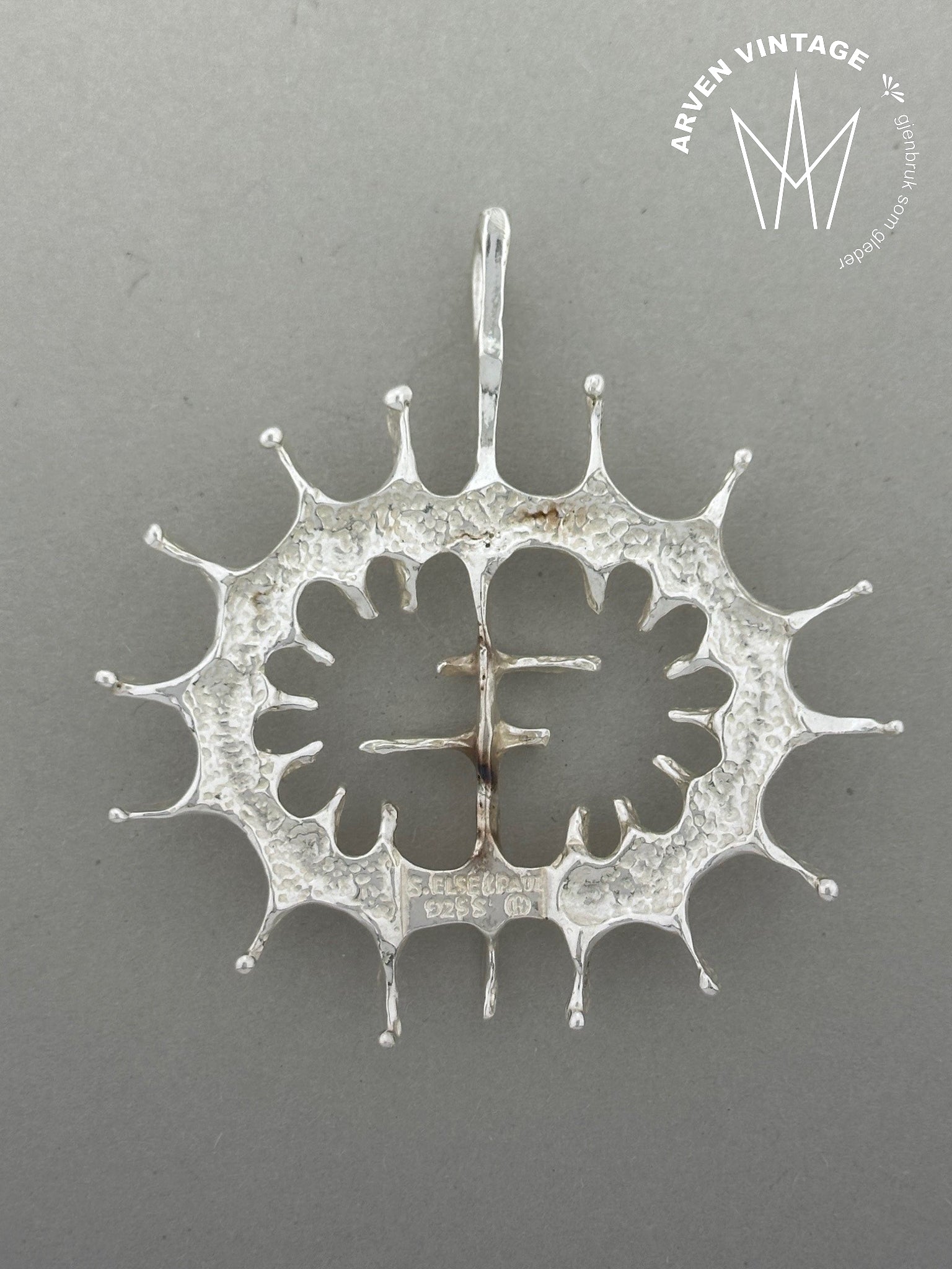 Vintage sølvanheng Else&Paul
