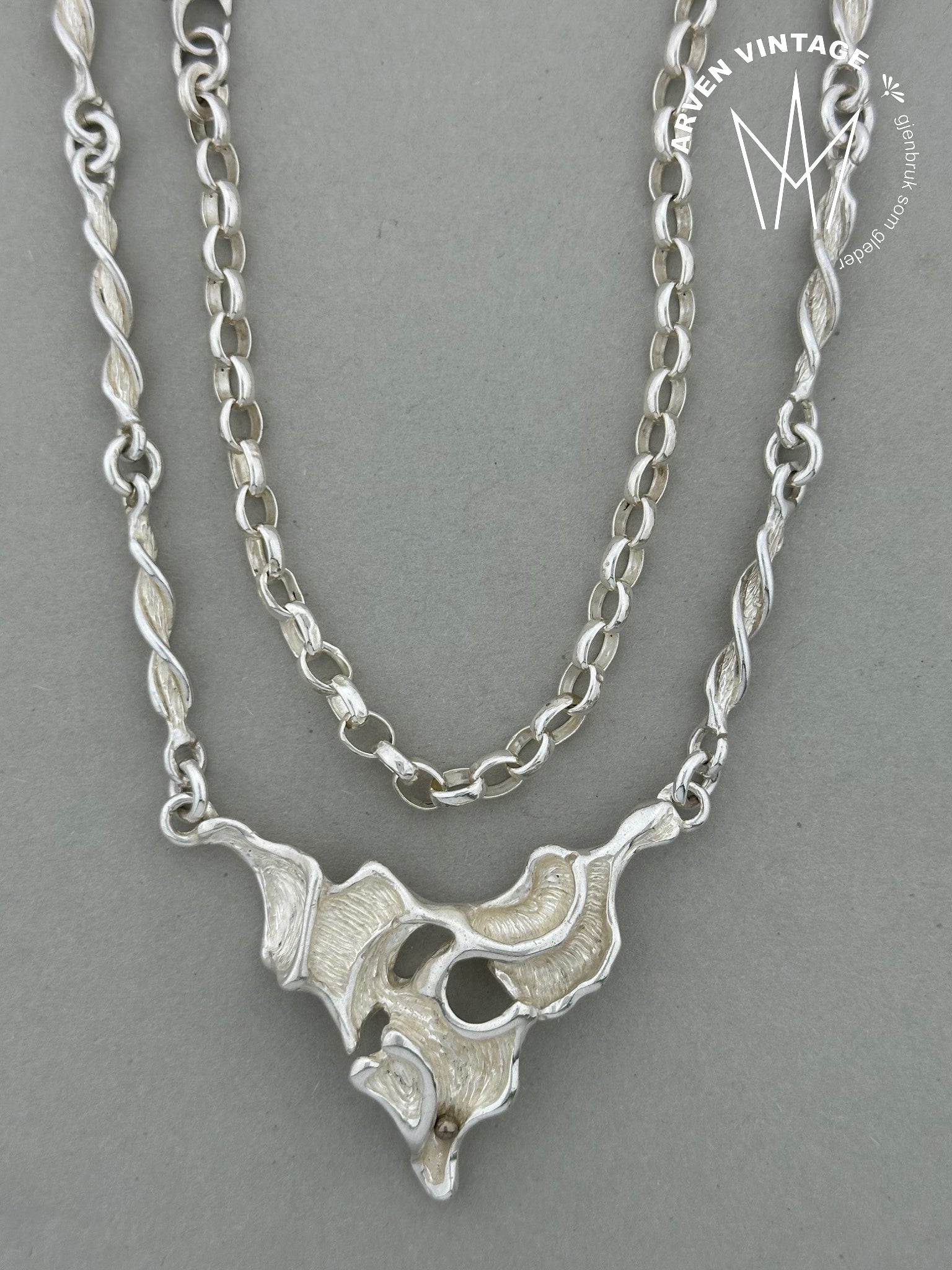Vintage sølv halssmykke