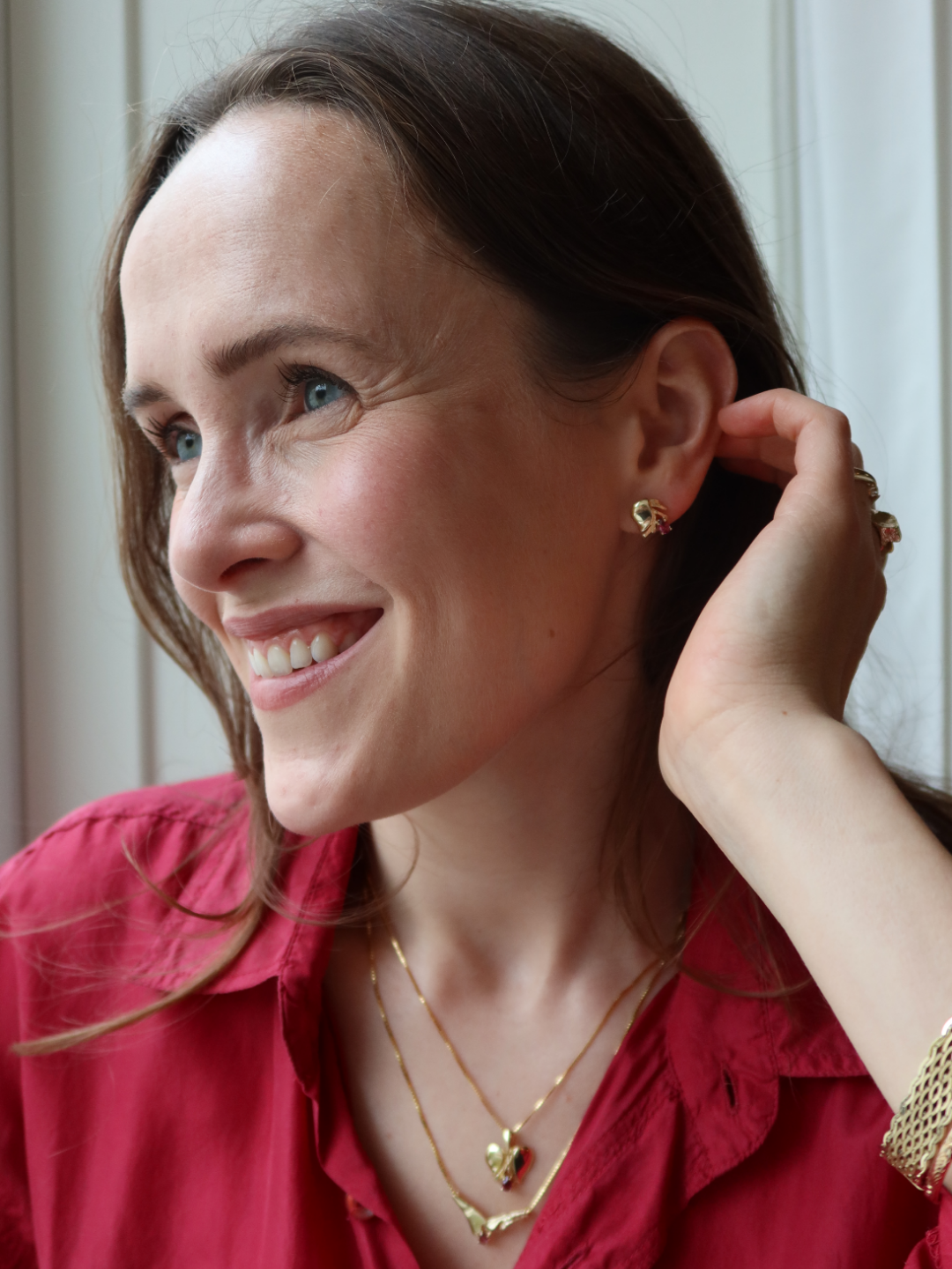 Vintage anheng gult gull