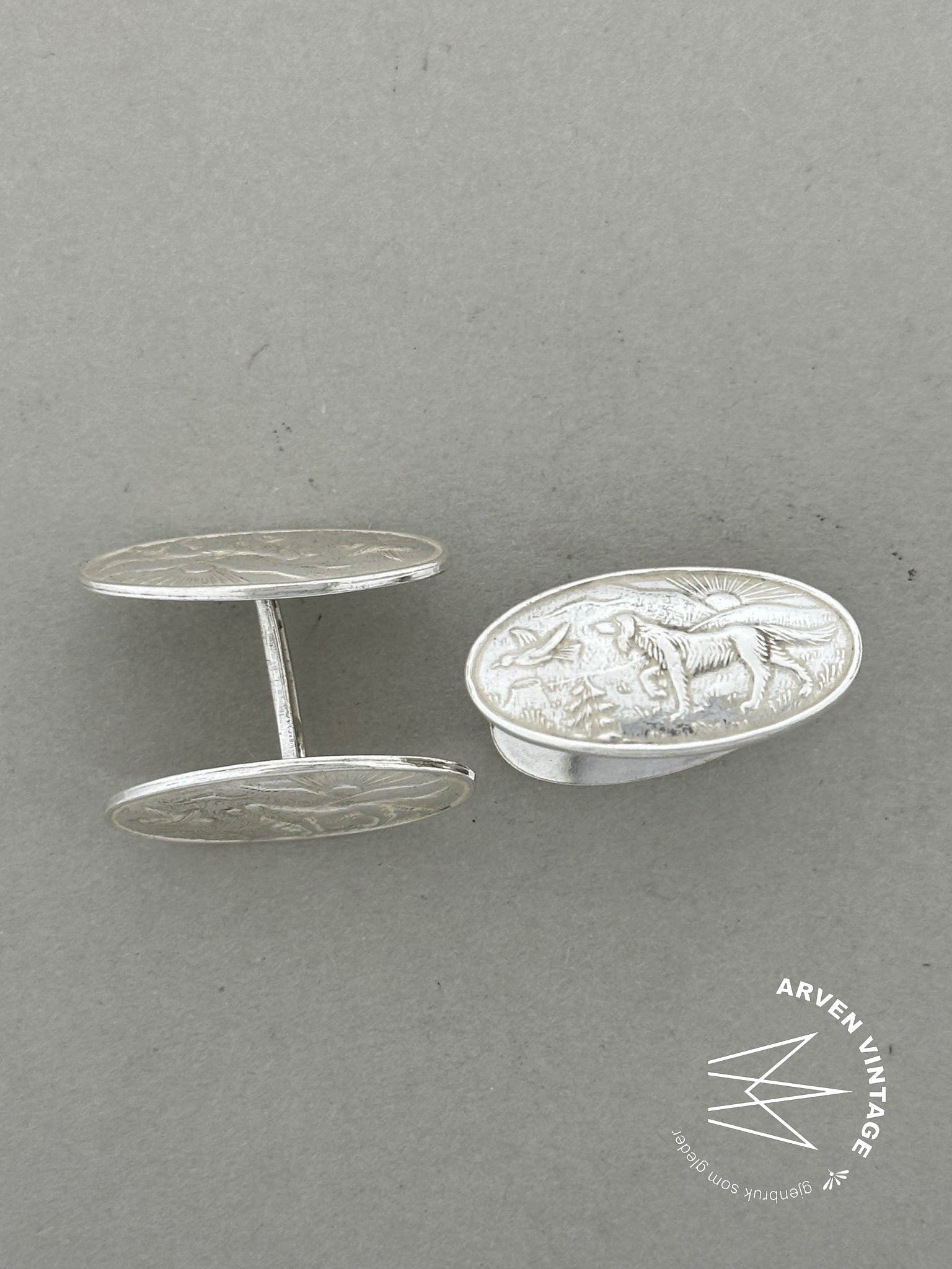 Vintage sølv mansjettknapper