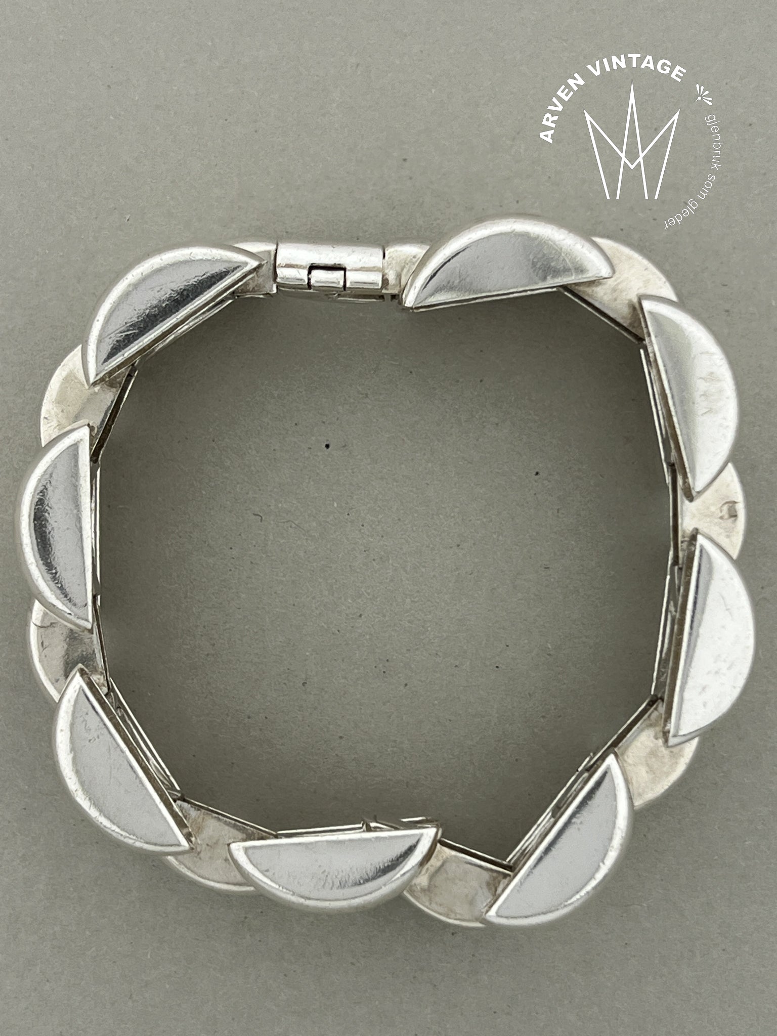 Vintage sølv armbånd 20cm