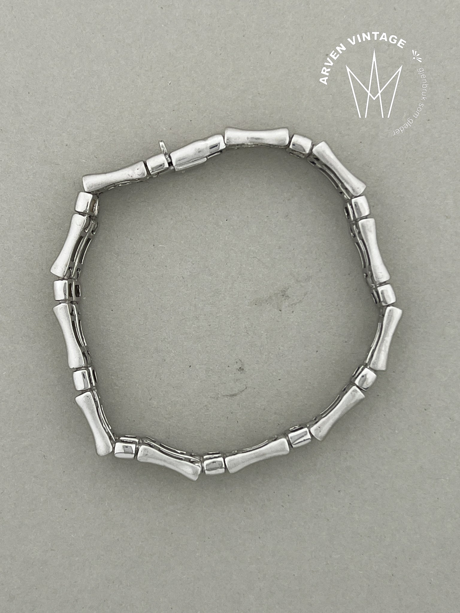 Vintage sølv armbånd 18cm