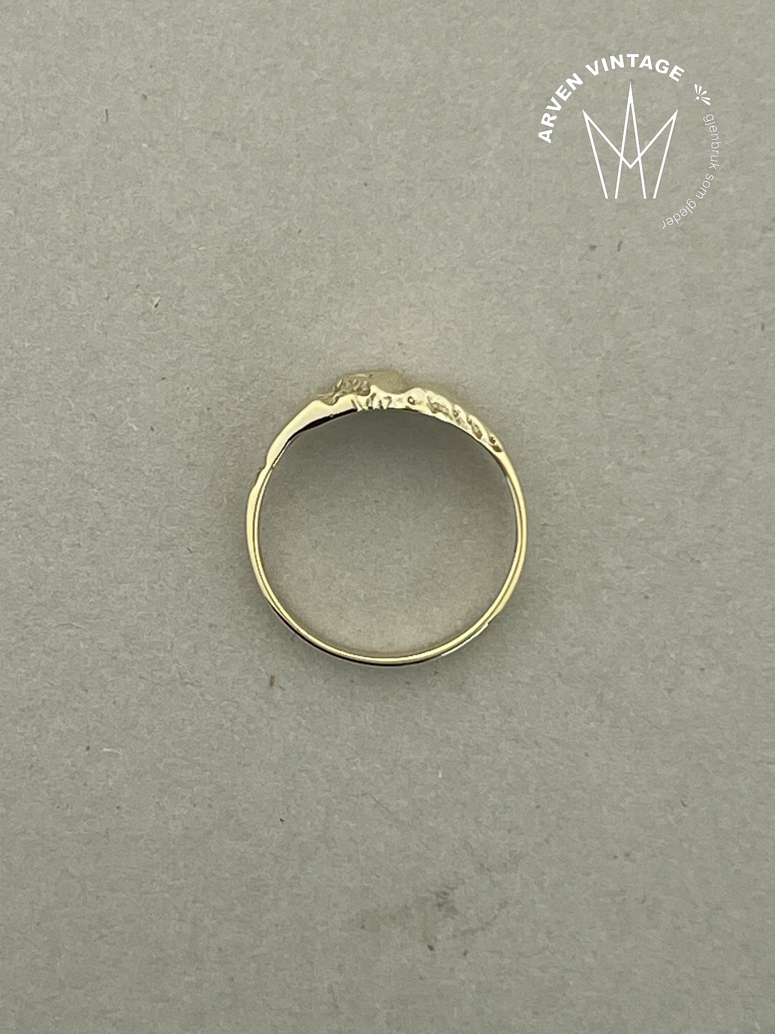 Vintage ring gult gull str 51
