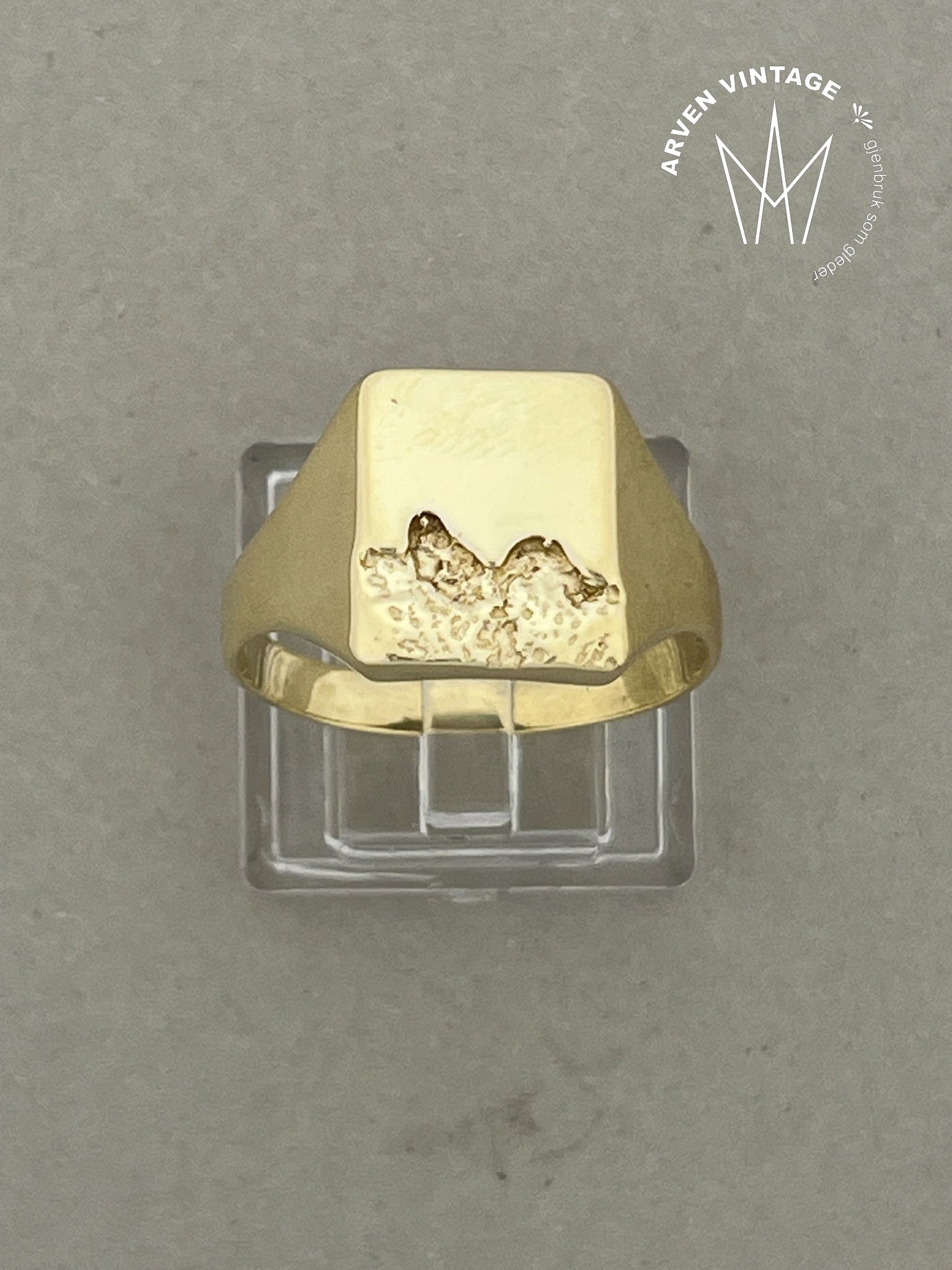 Vintage ring gult gull str 62