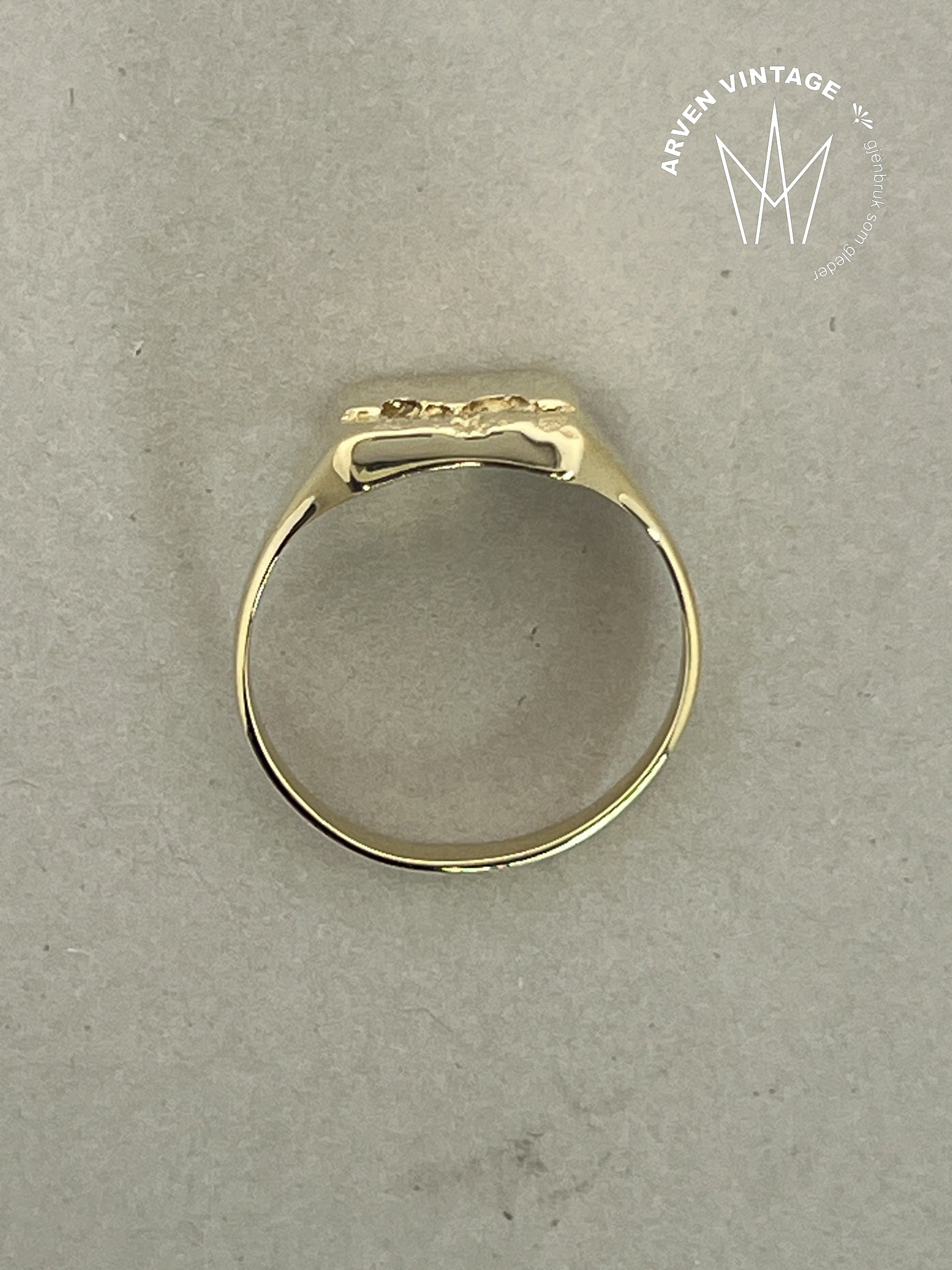 Vintage ring gult gull str 62
