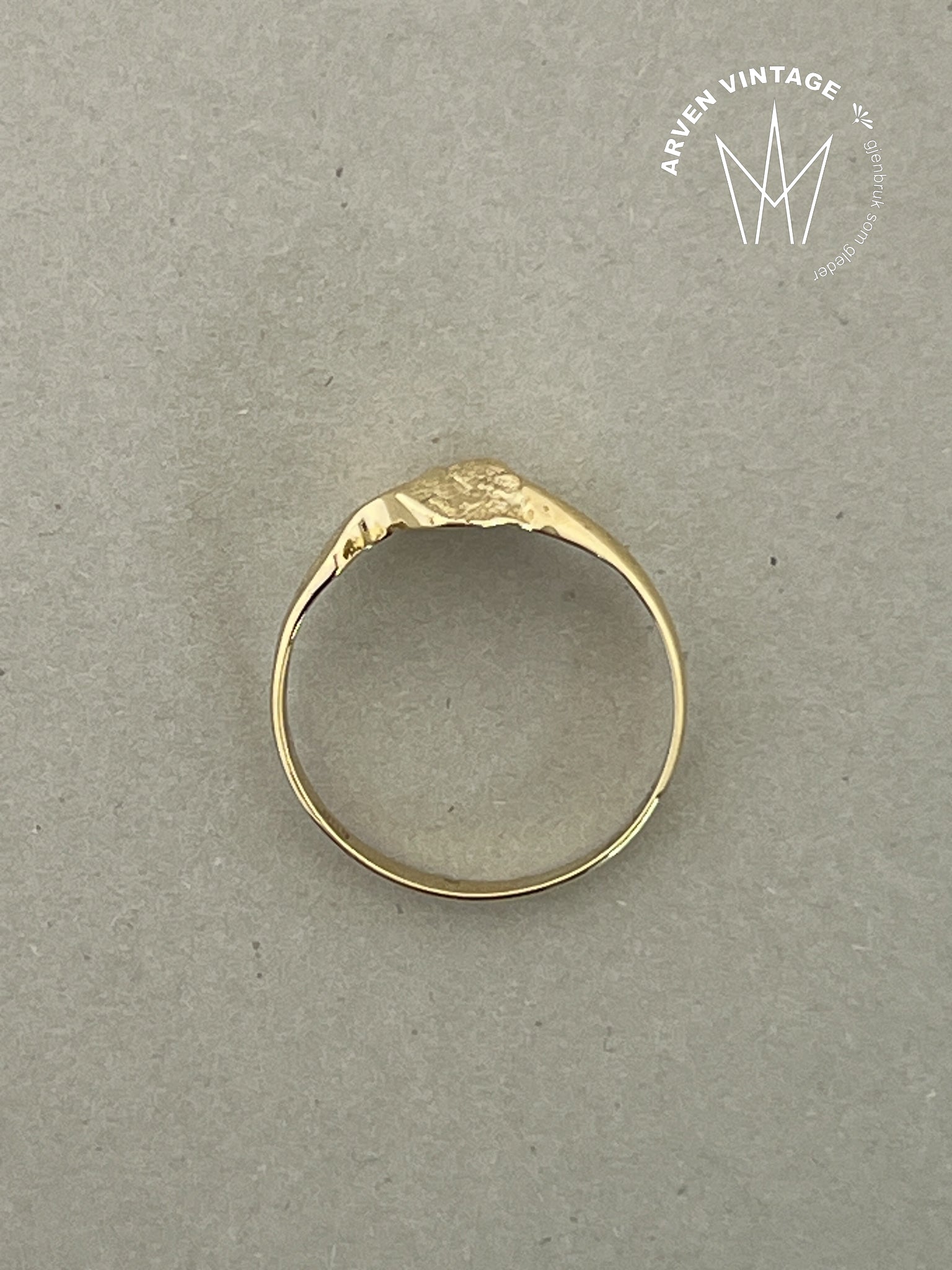 Vintage ring gult gull str 55