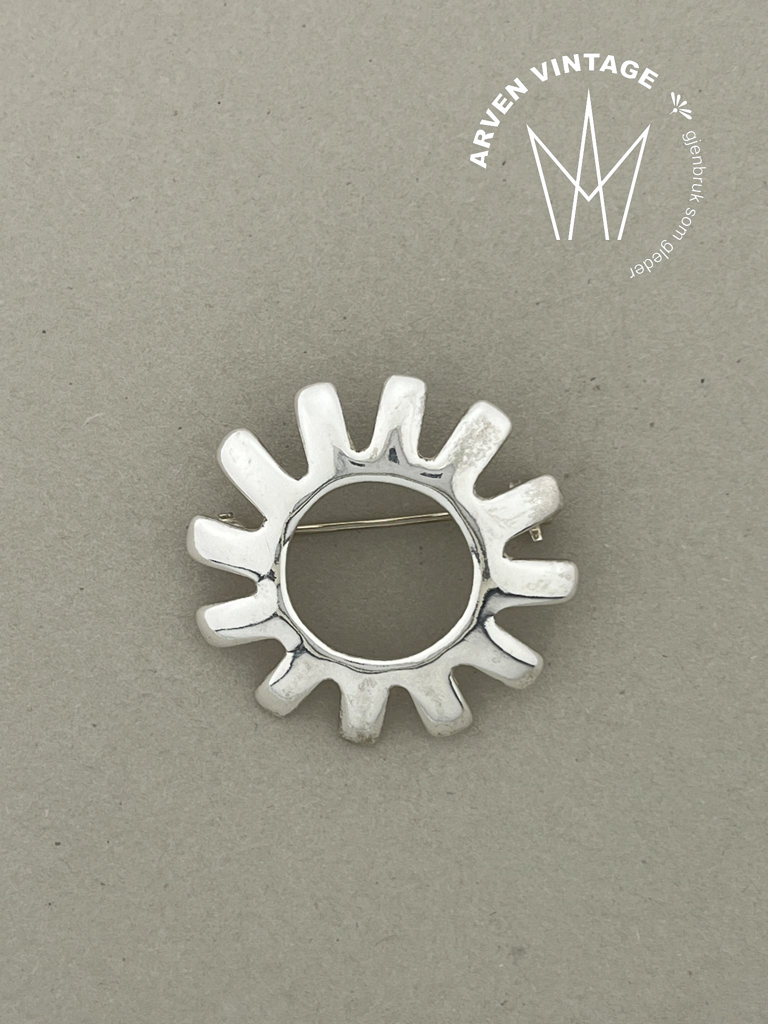 Vintage sølv G. Dunker brosje