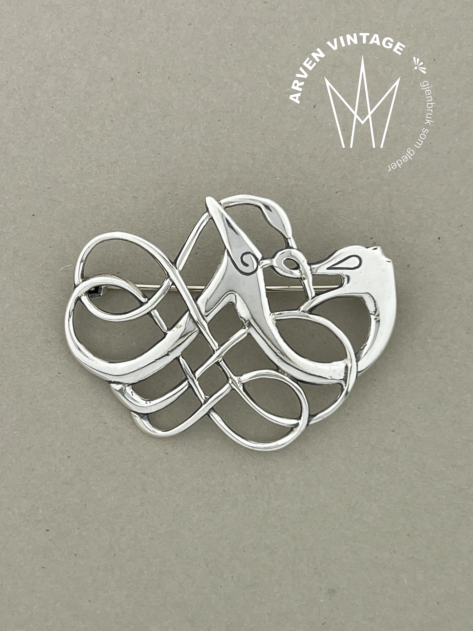 Vintage sølv H. Pedersen brosje