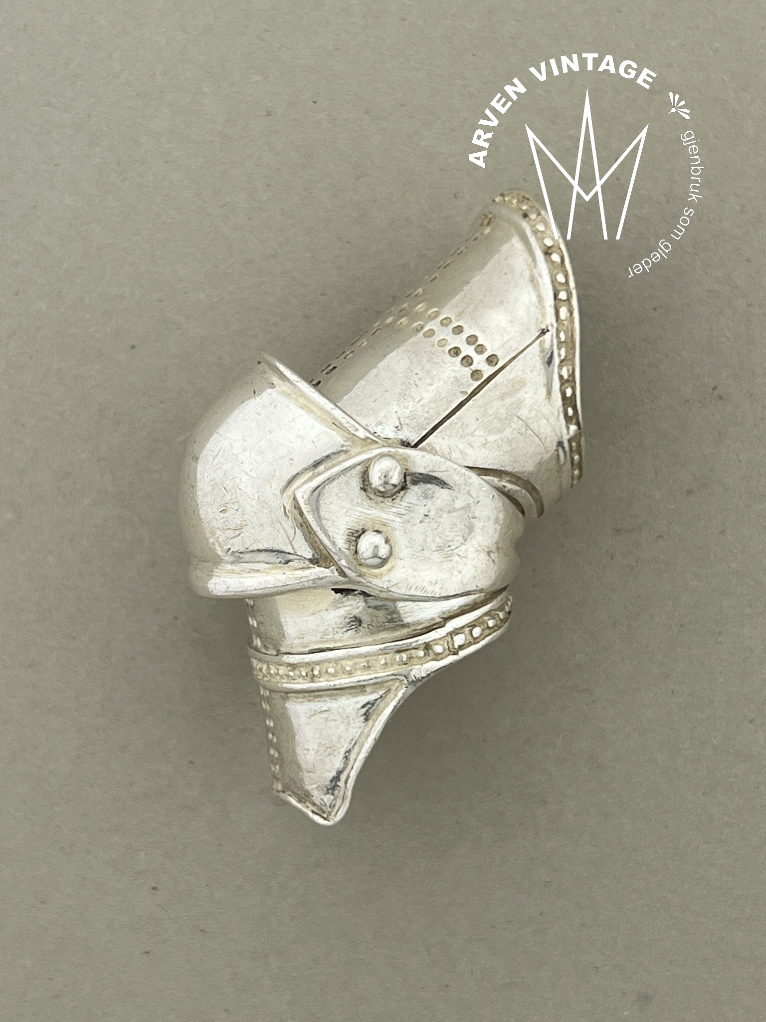 Vintage sølv ring str 59